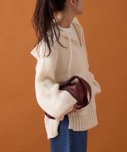 V領針織連帽上衣【JT022】