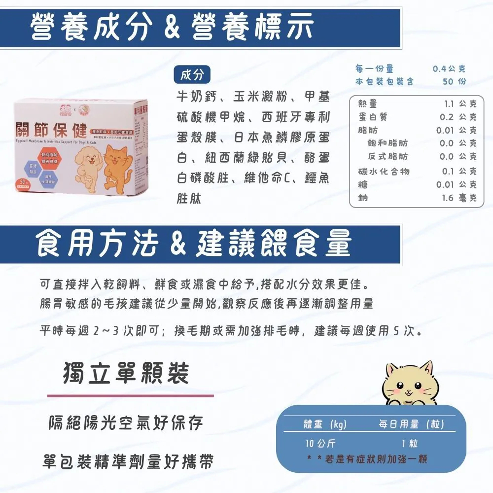 【台灣寵愛毛毛・惜命命關節保健】