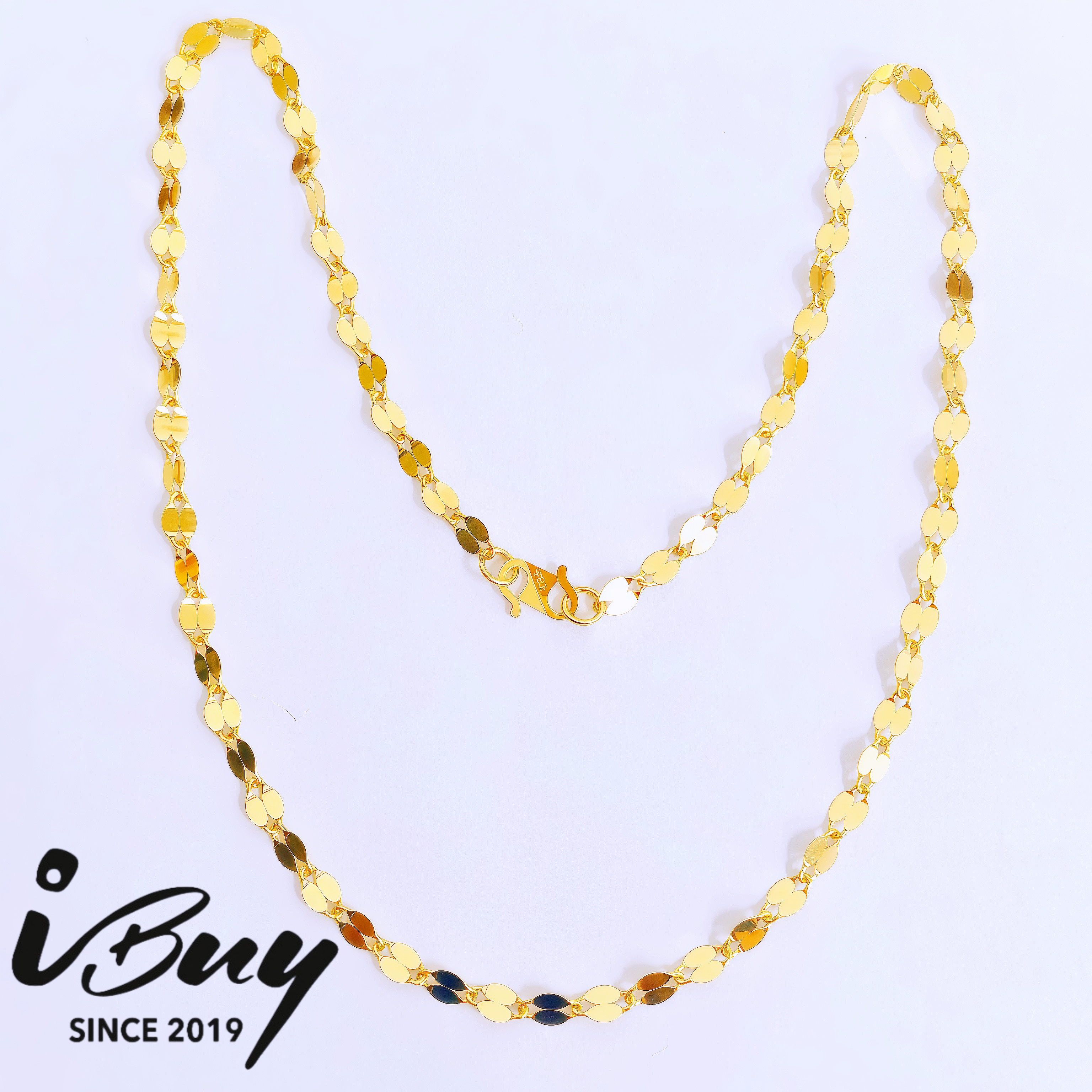 916 GOLD MIRROR NECKLACE (050)  916 金 镜子项链（050）