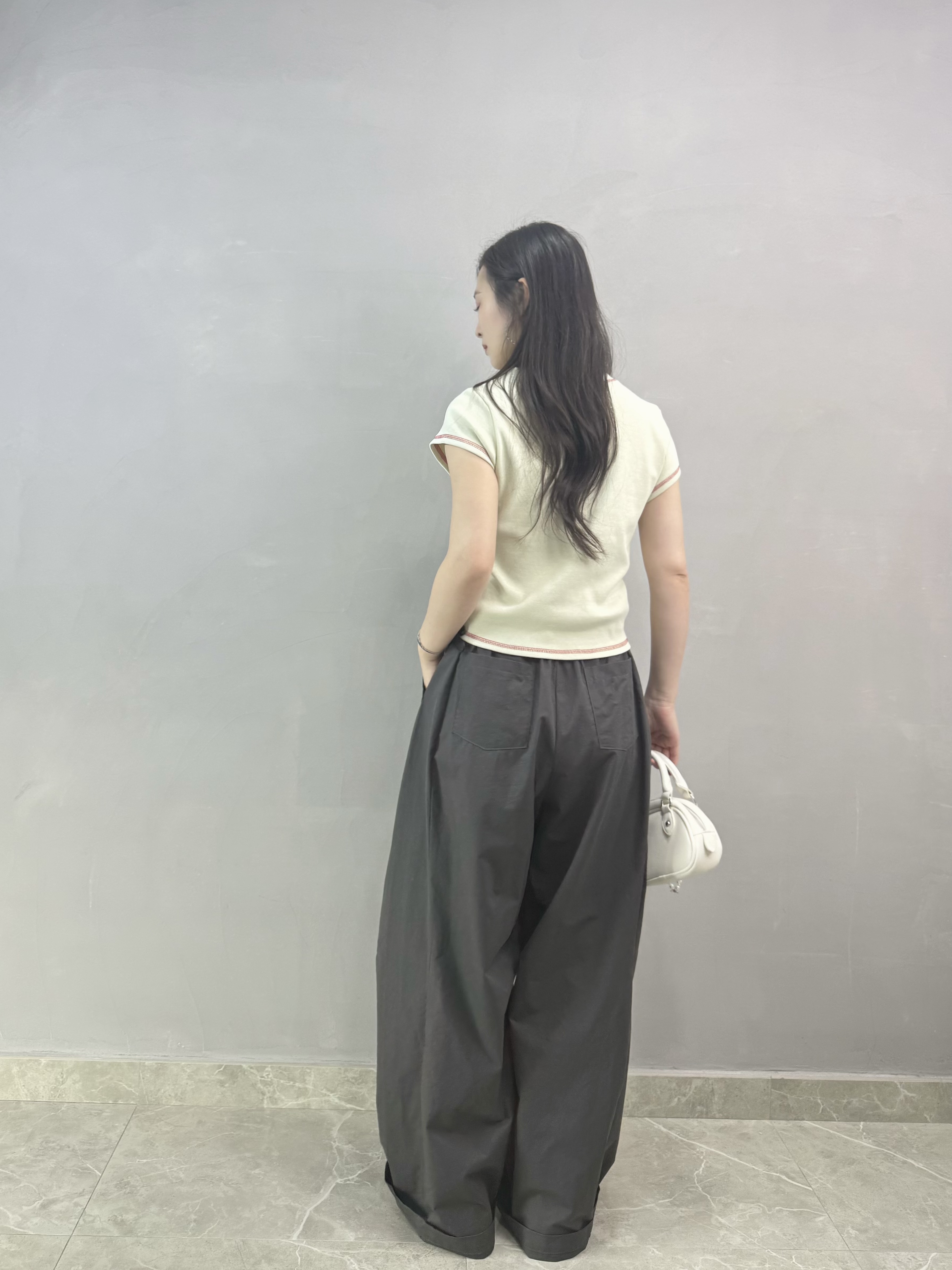 W63 撞色明線Tee