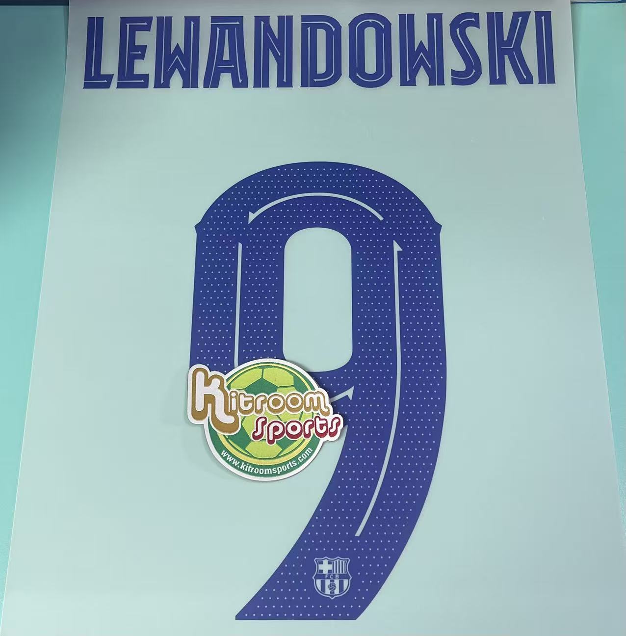 2024-25 Barcelona 3rd UCL Nameset #9 LEWANDOWSKI