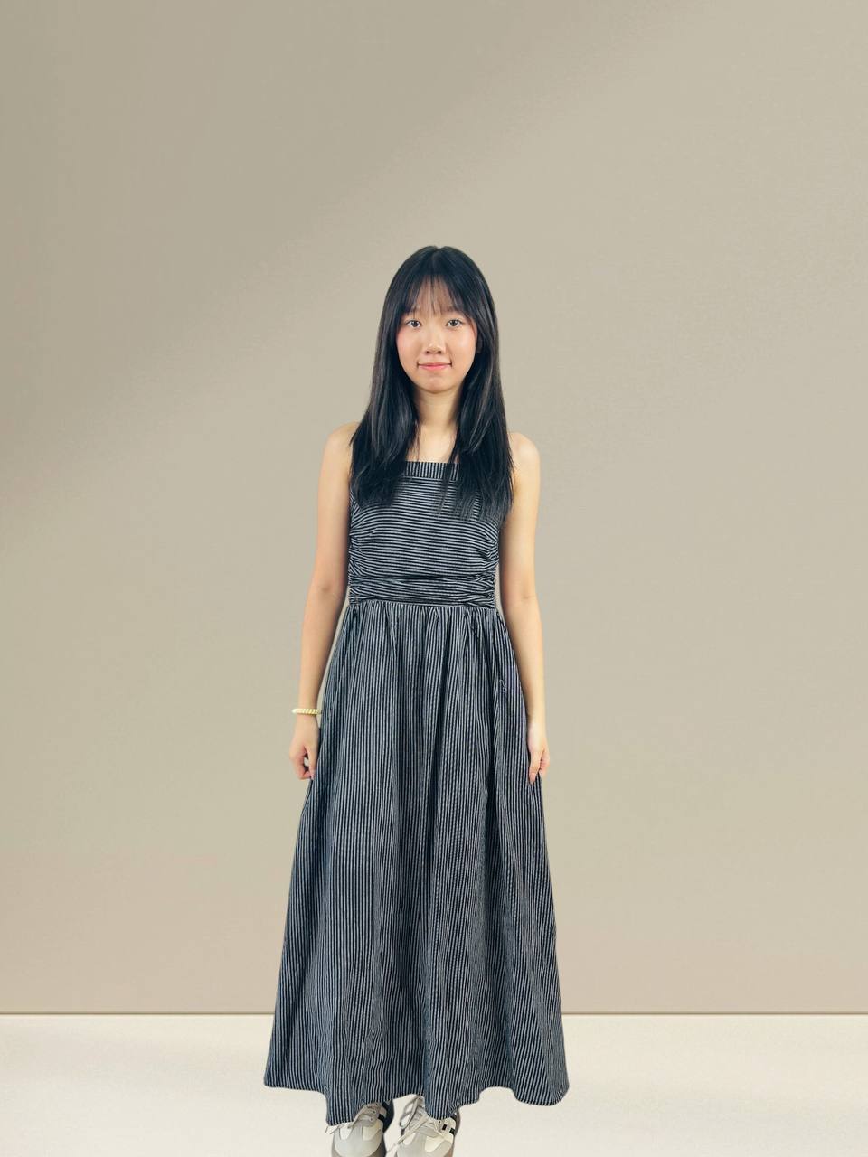 W8258A - Striped Maxi