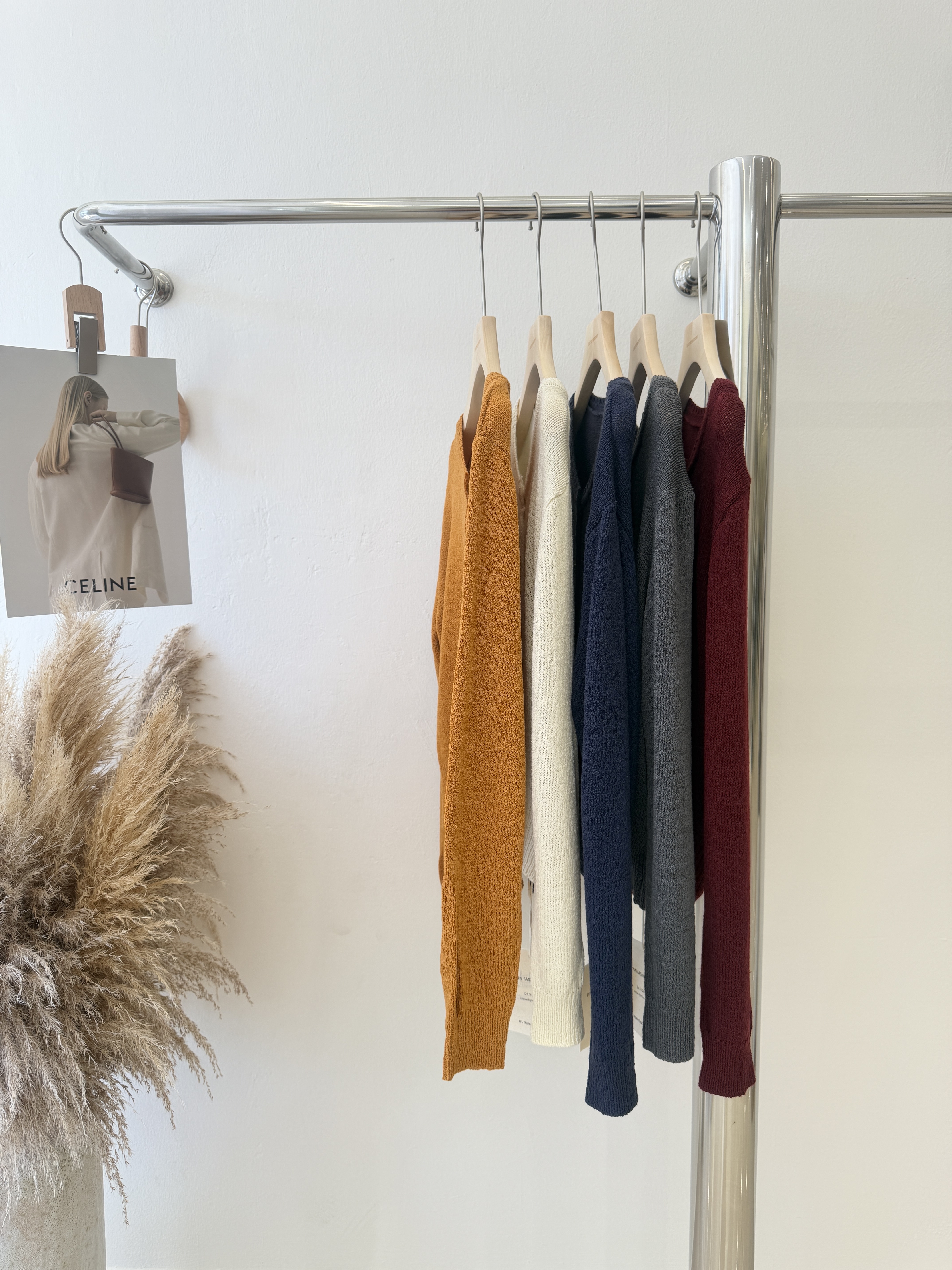 6737 韩版花朵纽扣针织长袖