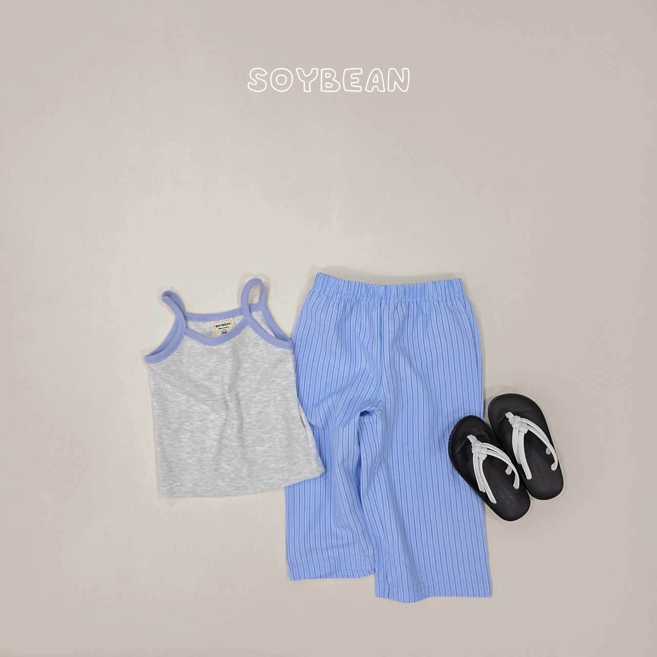 Soybean | stripe Pants set(Pink/Blue/Green/Yellow L(100-110)