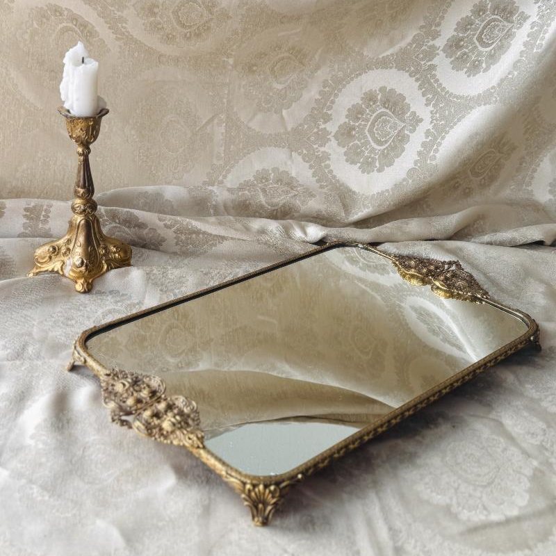 Vintage c.a. 1940-50s Made in England Regent of London Mirror Tray Vanity Tray- 20 x 30cm (MT2496)