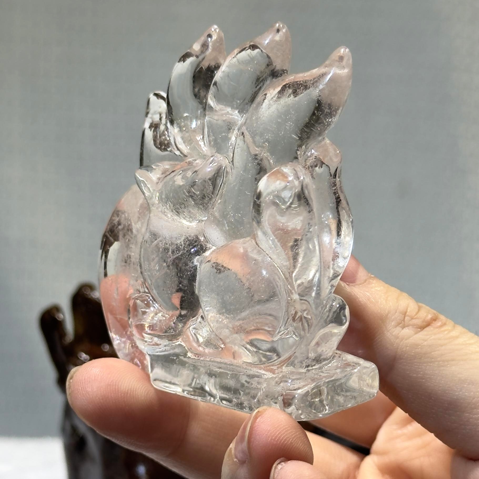 白水晶九尾狐 (連座) #2