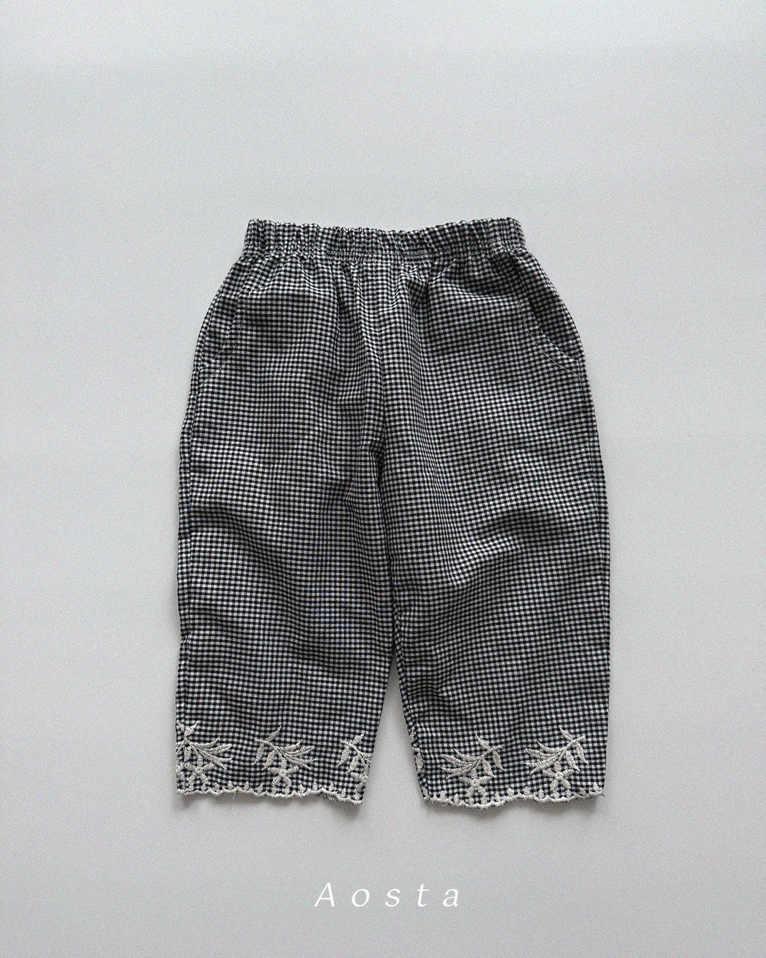 Aosta | lace pants (Ivory/Check 2XL(100-115)