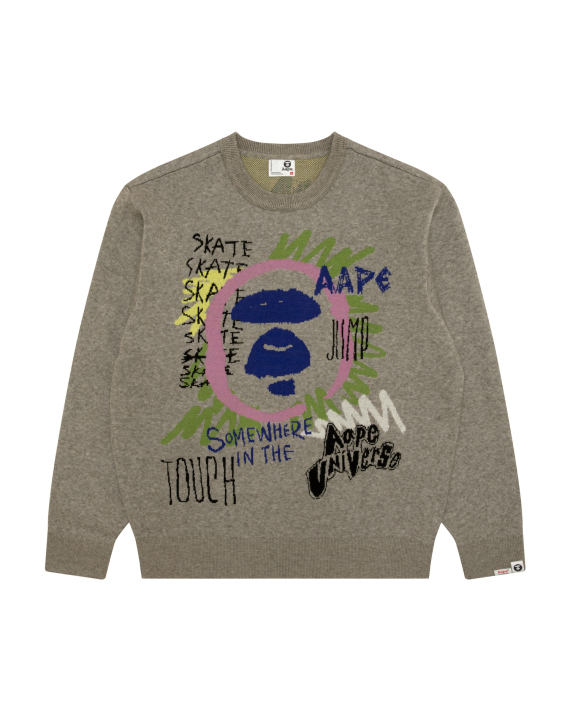AAPE AAPEUNVS graphic knit sweater (E340XXR)