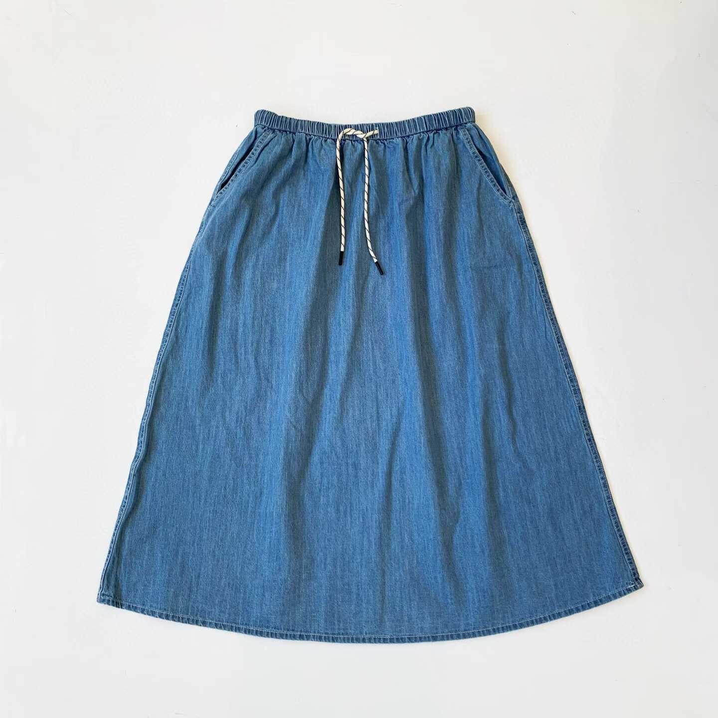 預訂 Danton鬆緊腰休閒牛仔裙 [貨號26A1410]