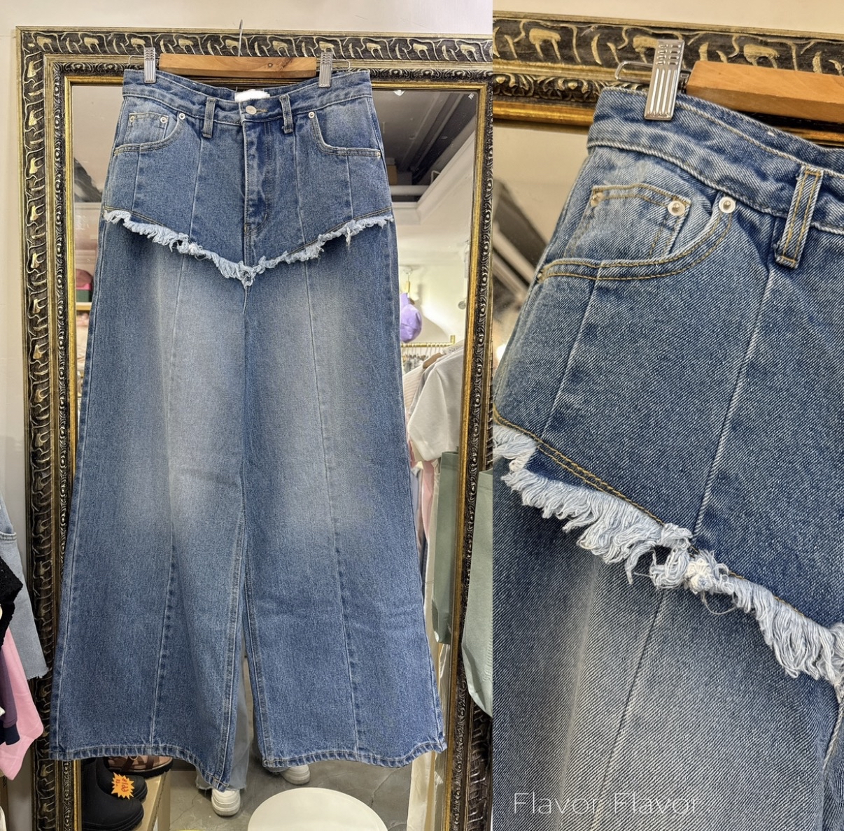 裙擺jeans 