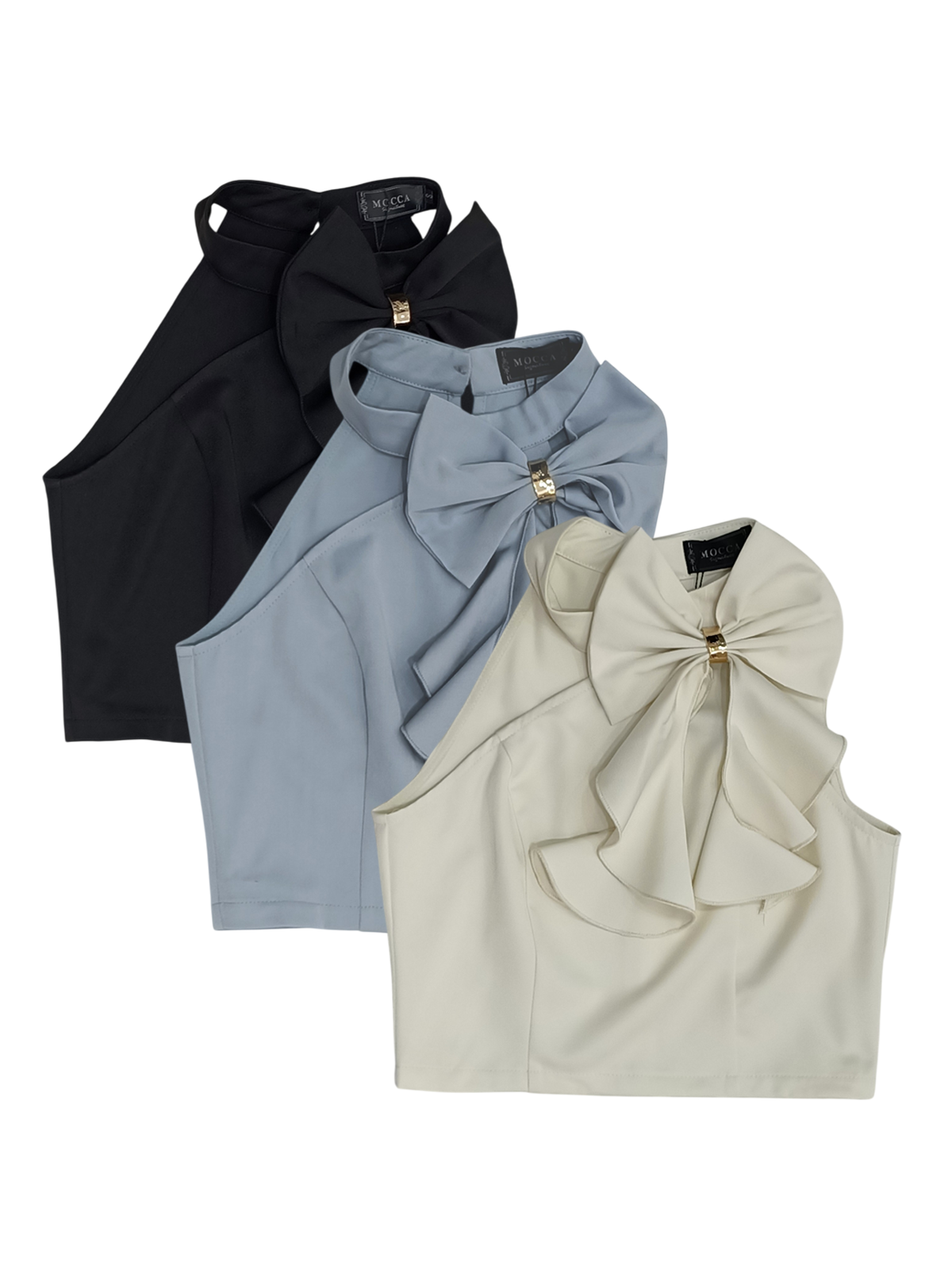 Celeste 3D Bow Halter Top M180