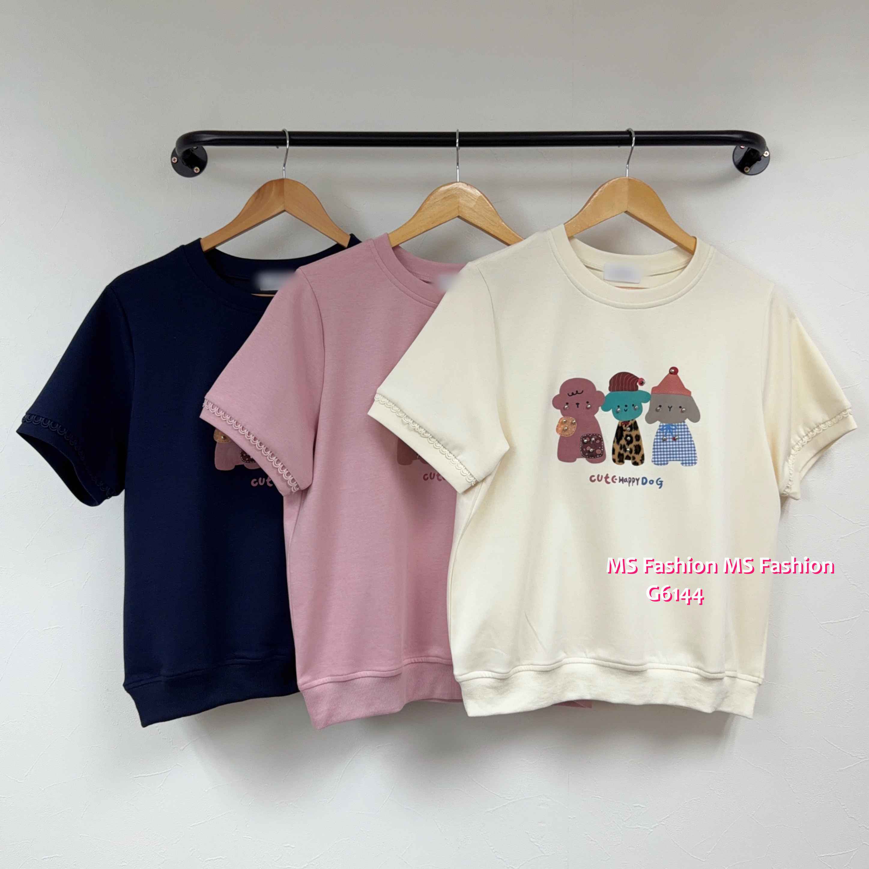 G6144 韓國🇰🇷可愛狗狗圖案top