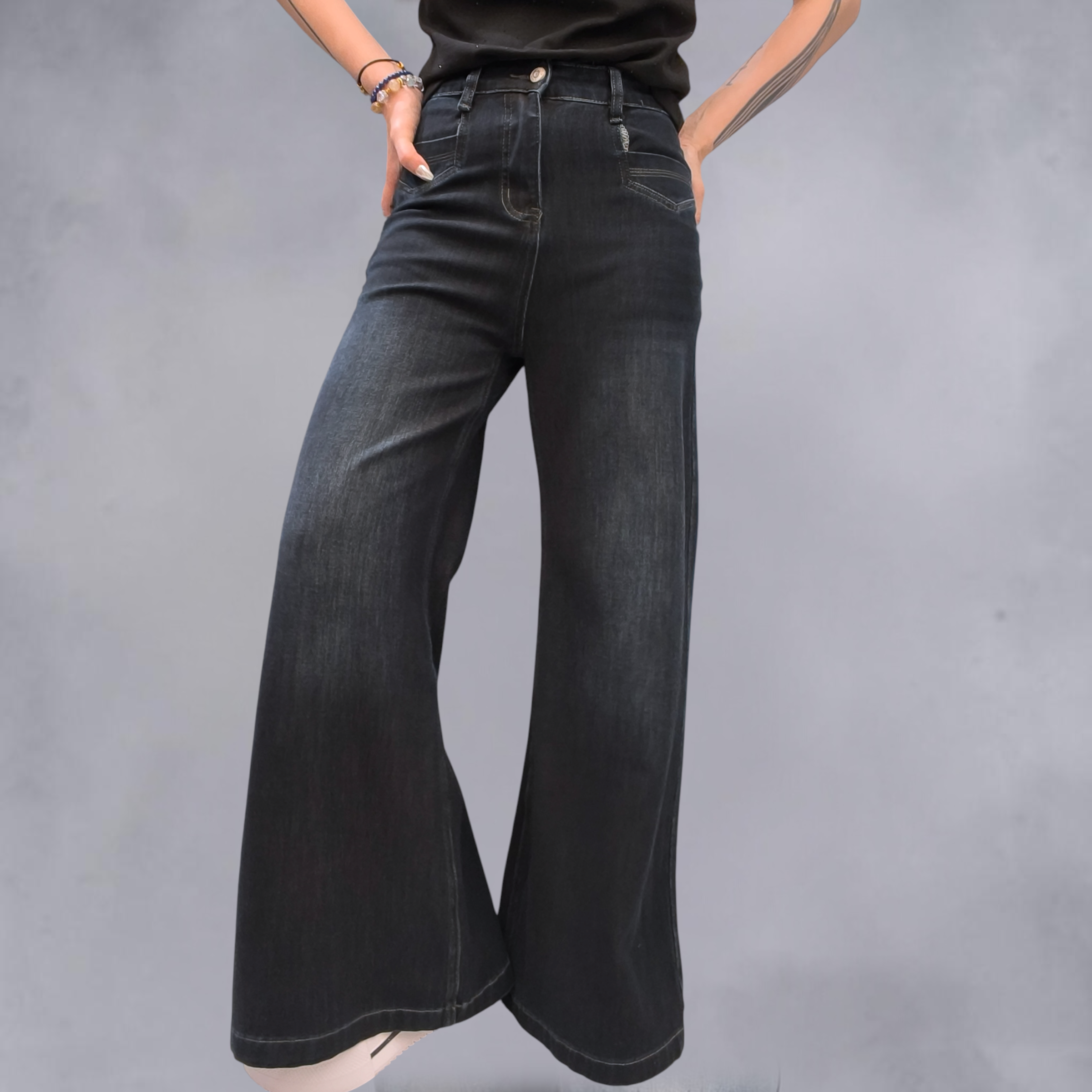 闊腳喇叭牛仔褲