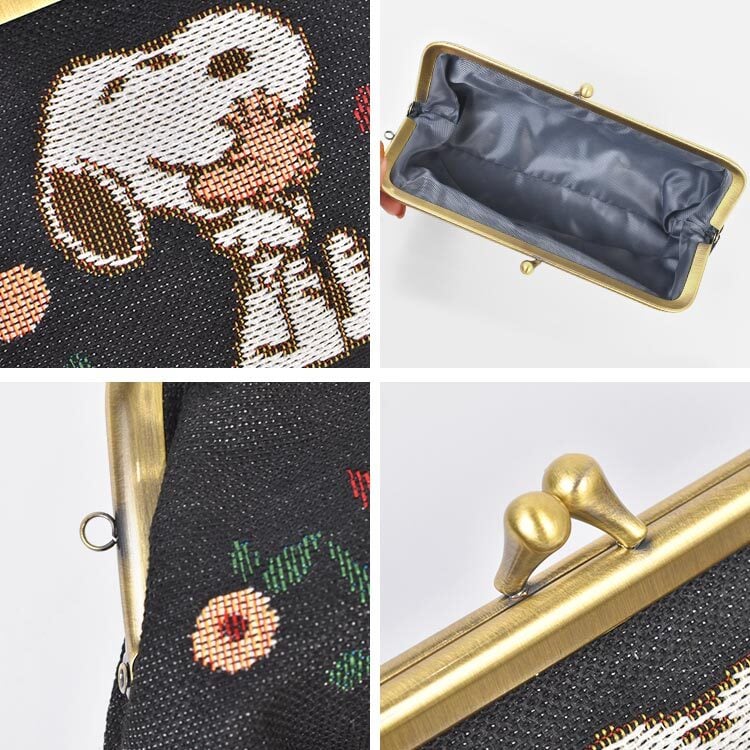 日本直送｜Gobelin 織錦刺繡扣式眼鏡盒筆袋 - 姆明 & Snoopy 