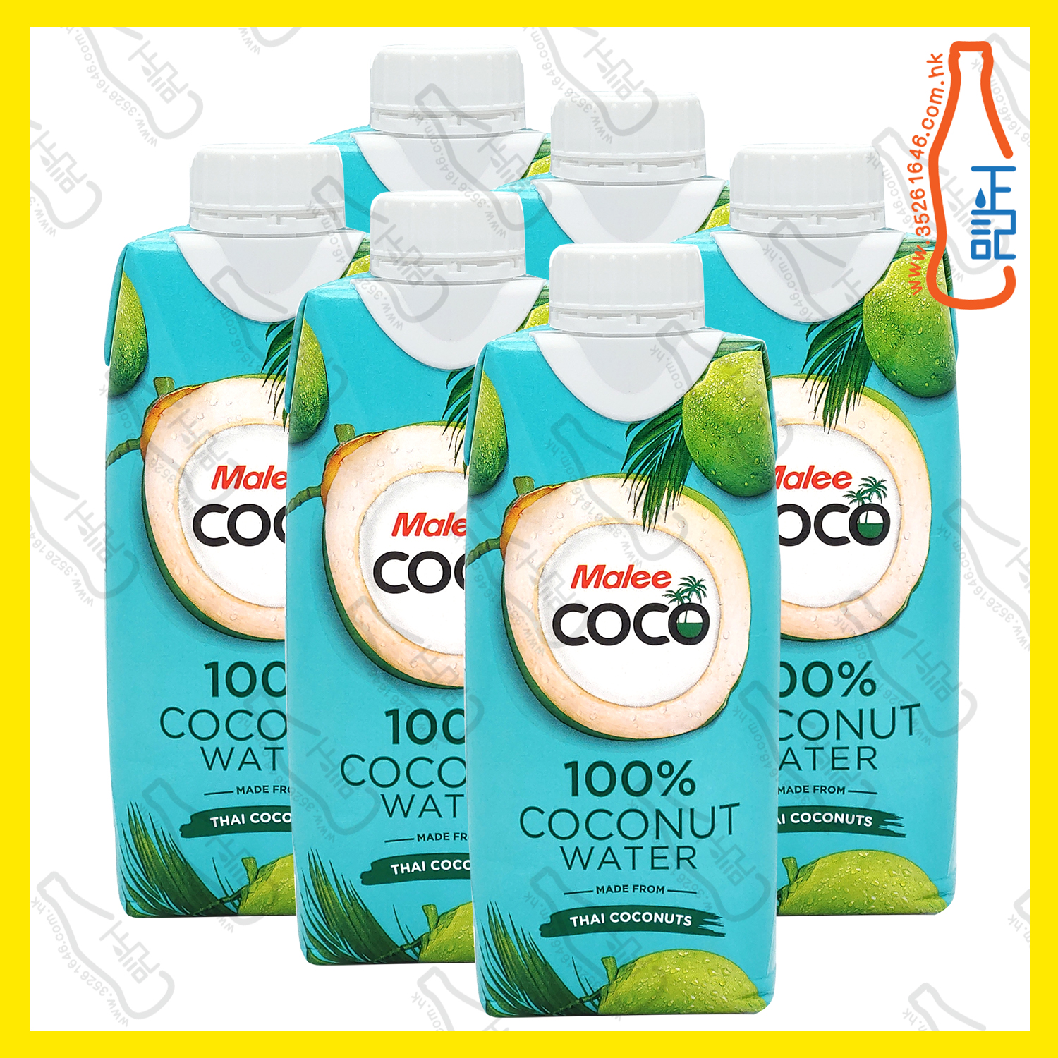 ==Malee Coco 100% 椰子水 330ml x【6包】