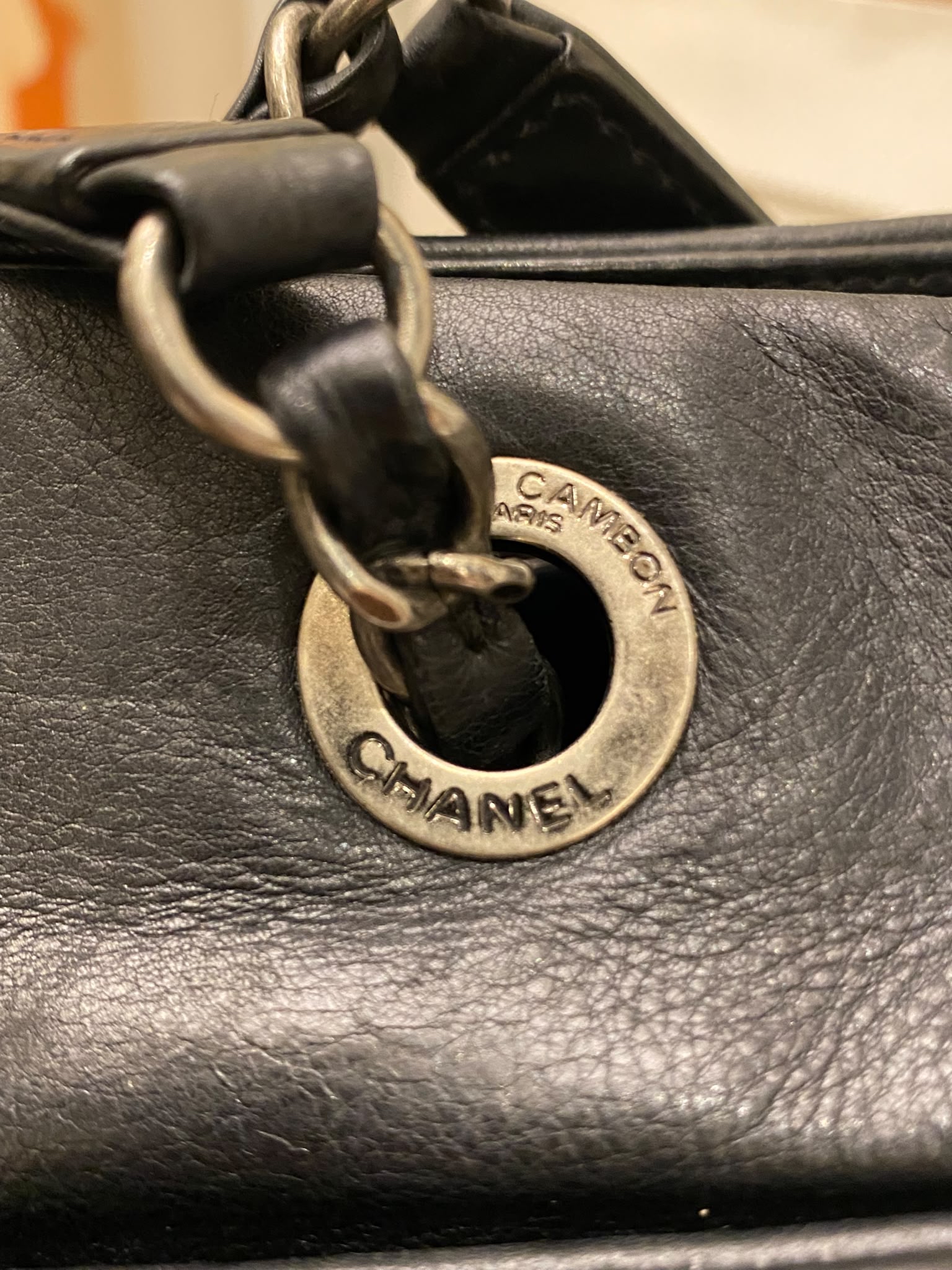 Chanel Quilted Crumpled Calfskin Tote Bag