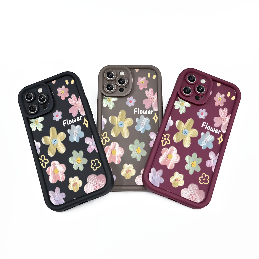TPU DESIGN CASE PHONE FOR VIVO - DESIGN FLOWER W