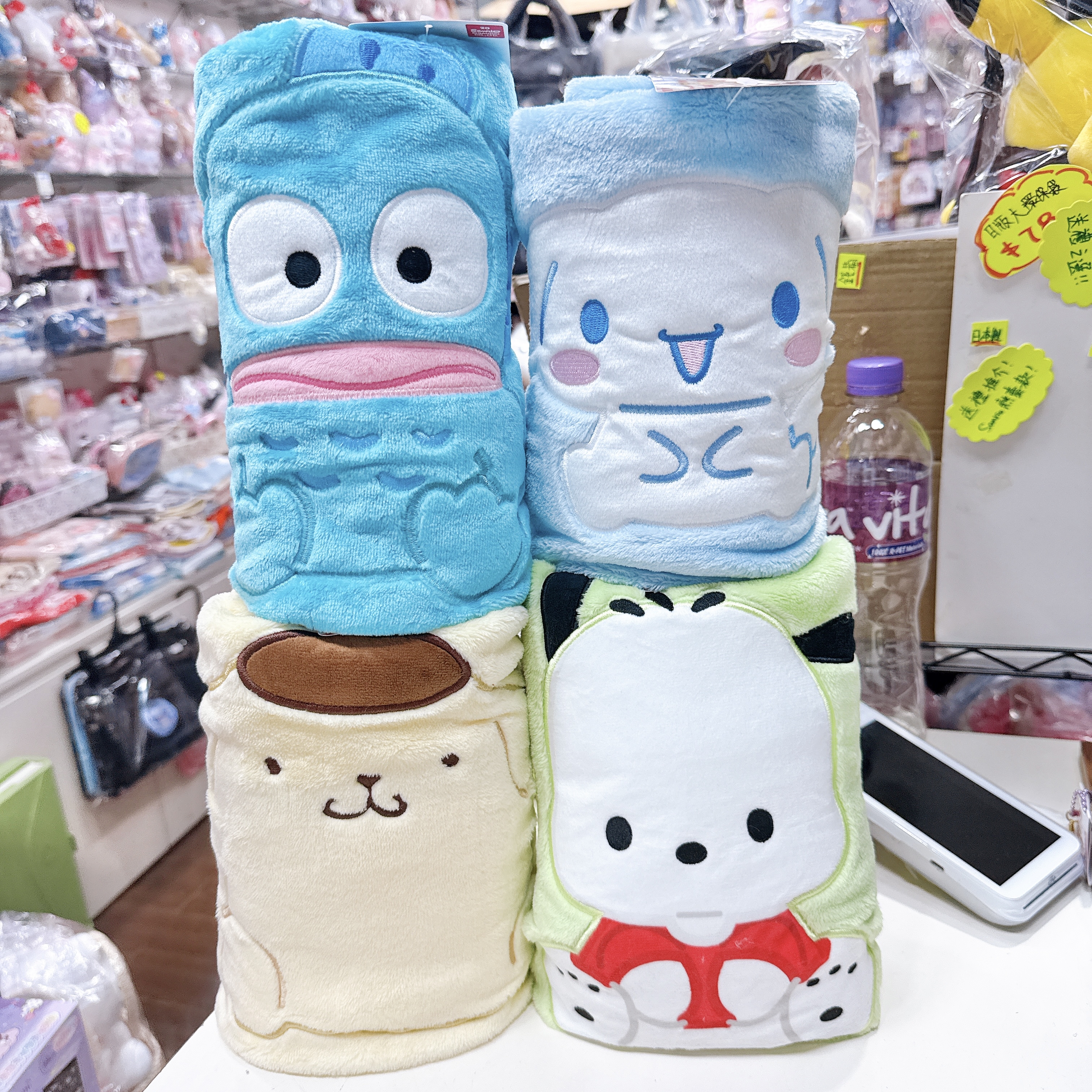 日本版Sanrio公仔型毛毯 100×60 cm 捲起方便收納 ccc