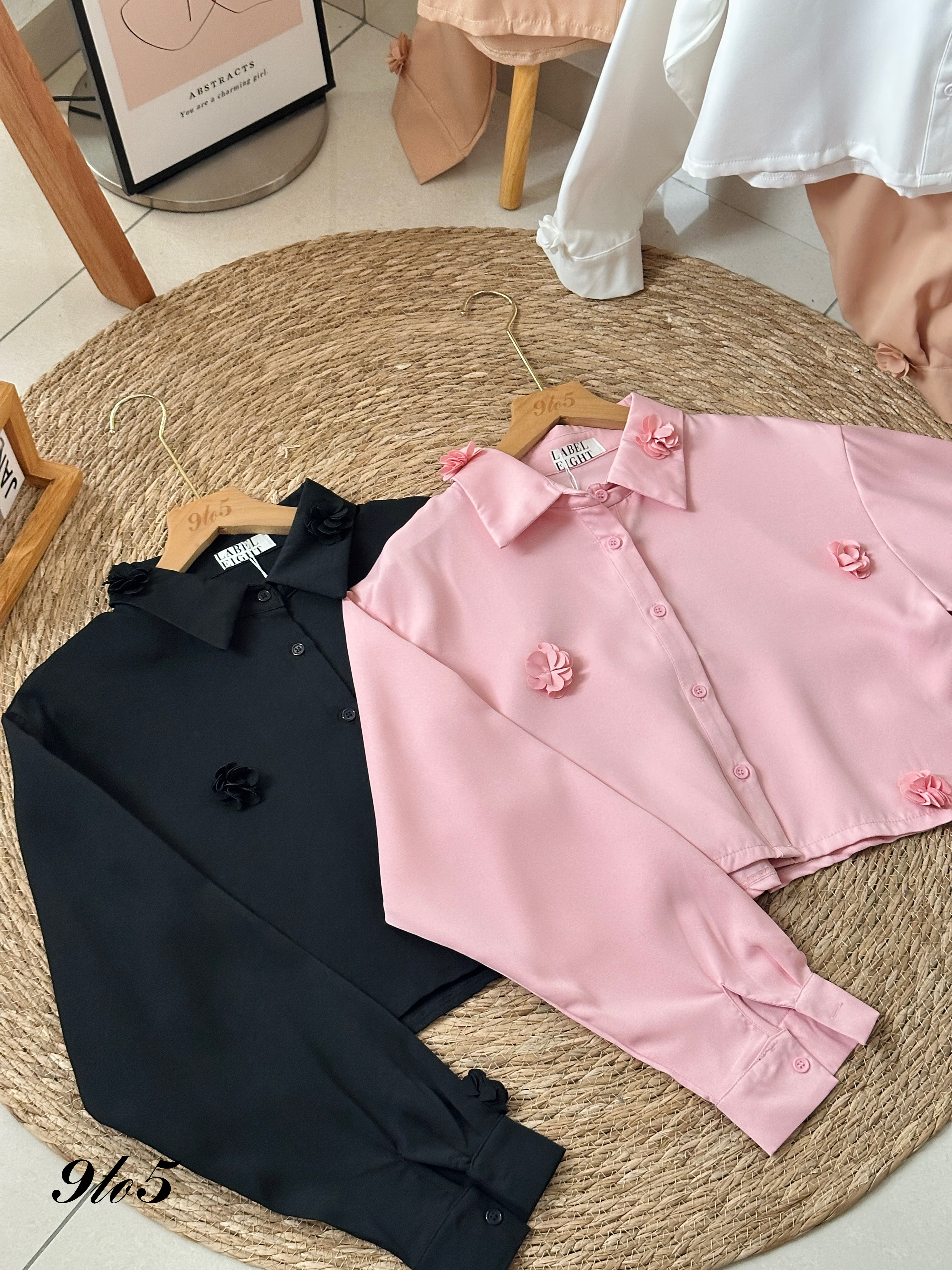 T3909 Long Sleeve Floral Shirt - 4 Colors