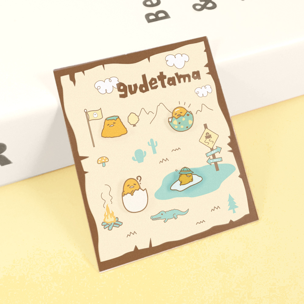 📦訂購 台灣限定 三麗鷗SanrioＸSTORY 故事銀飾 Gudetama經典系列 蛋黃哥造型耳環