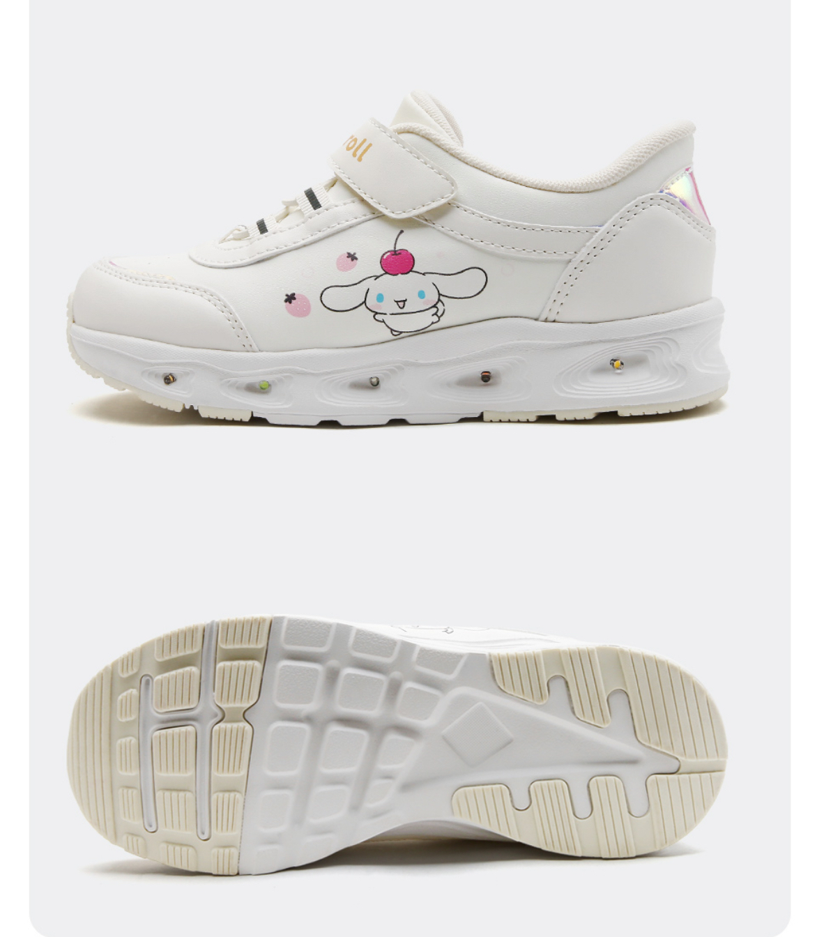 🇰🇷預訂 韓國直送🇰🇷Sanrio 玉桂狗人物印花魔術貼閃燈波鞋