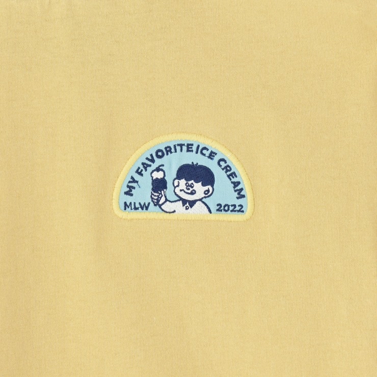 🇯🇵限量預訂 日本直送🇯🇵MY LITTLE WONDER 兩色刺繡貼章撞色企領短袖上衣