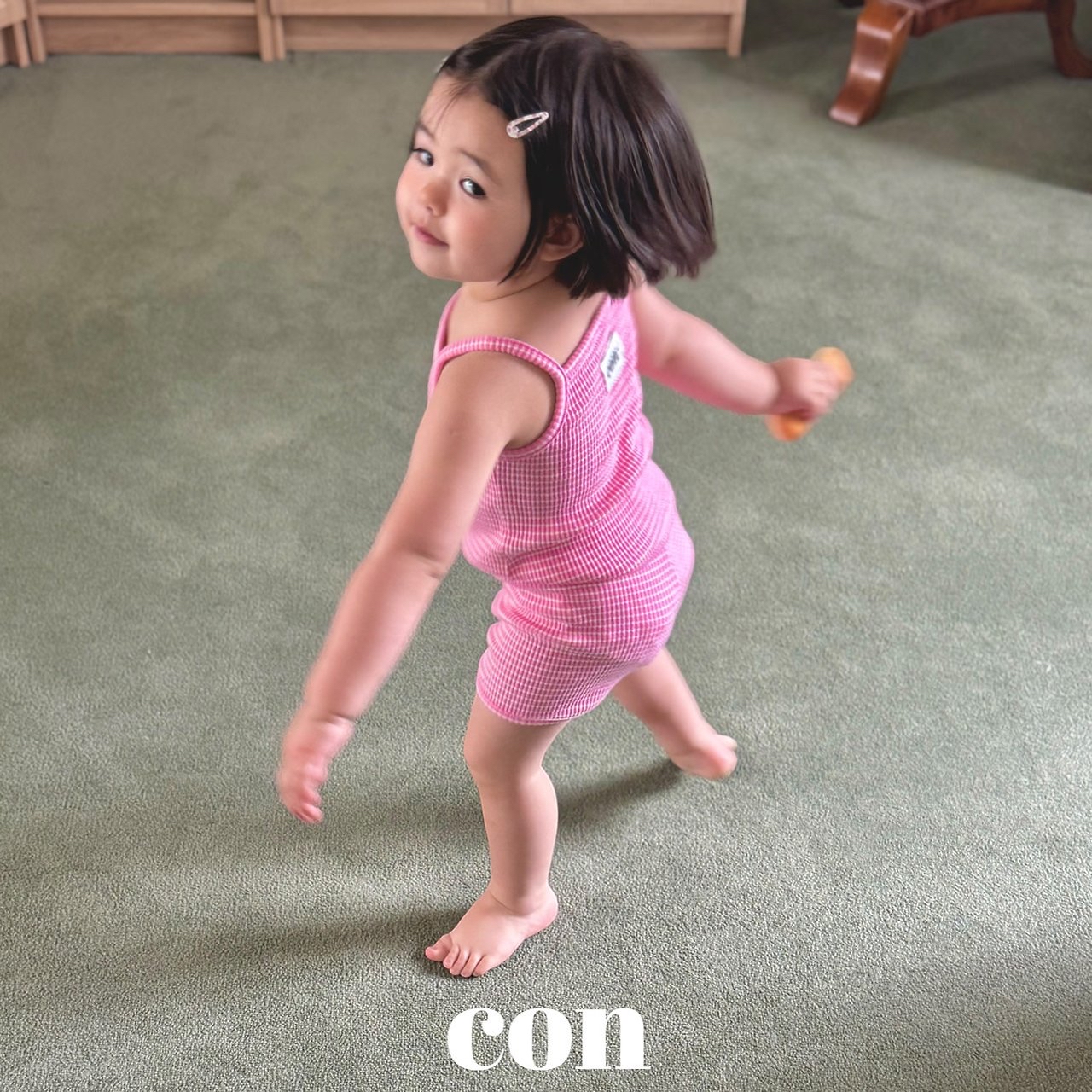 Con | stripe pants(Pink size2(78-87)/Size4(97-107)