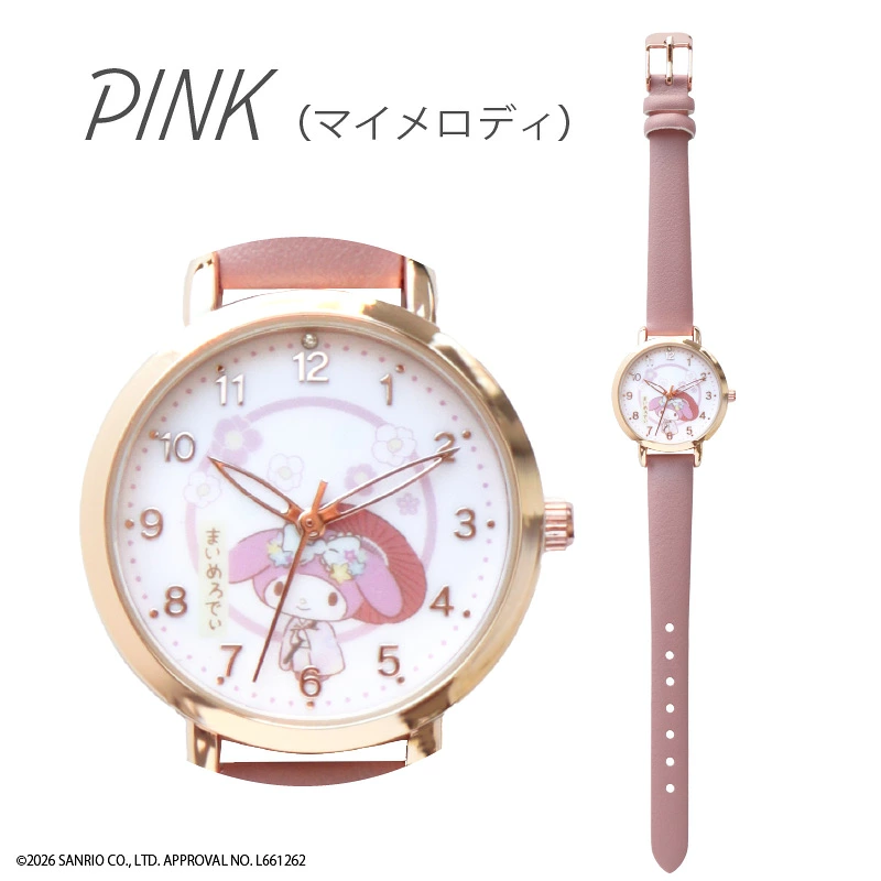 【日本直送】Sanrio 和風圖案皮革手錶