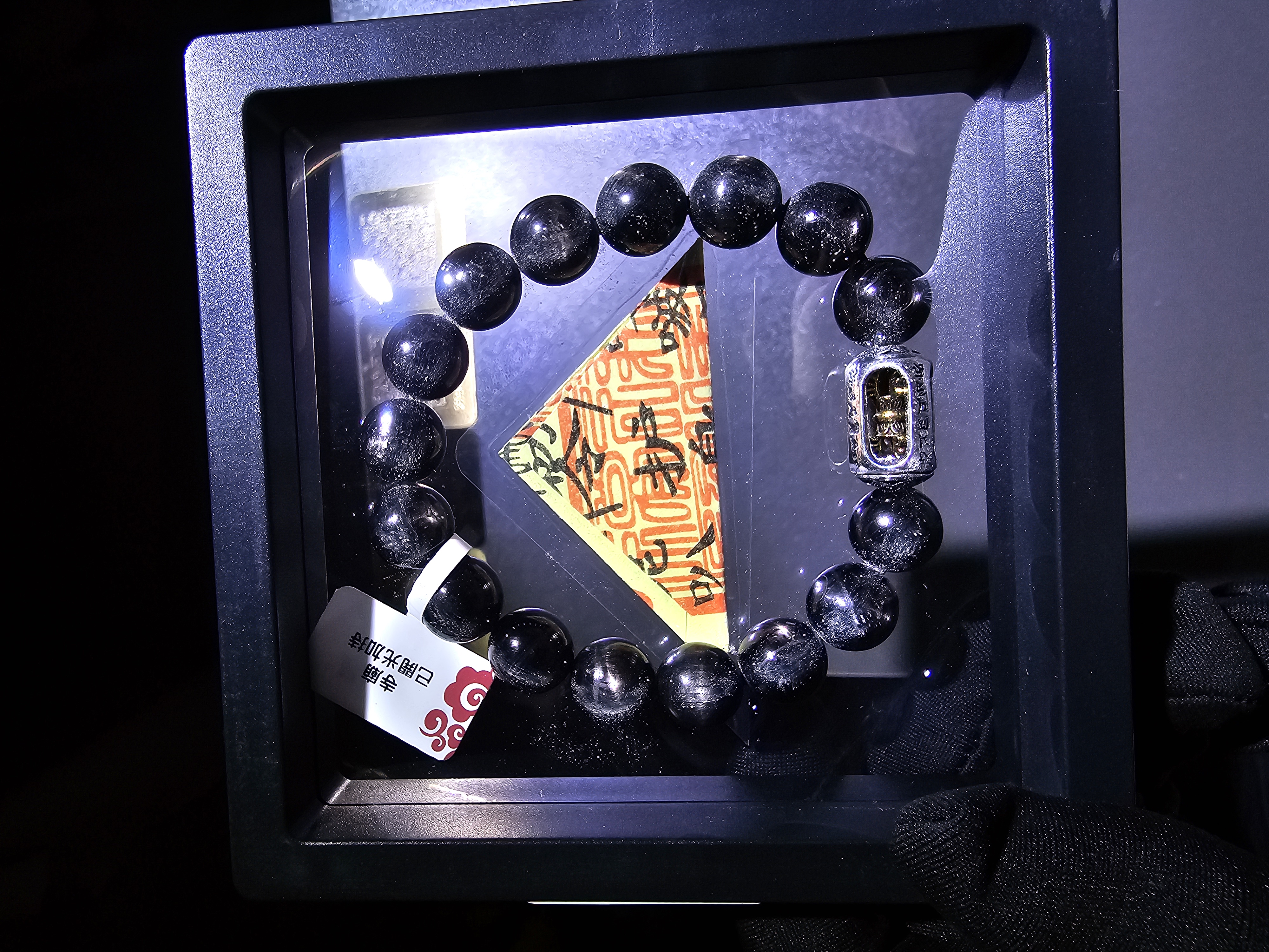 (已開光加持)(極度招財) 高質(轉運珠)線光金運石手串 11.5+mm (No.PUT753)