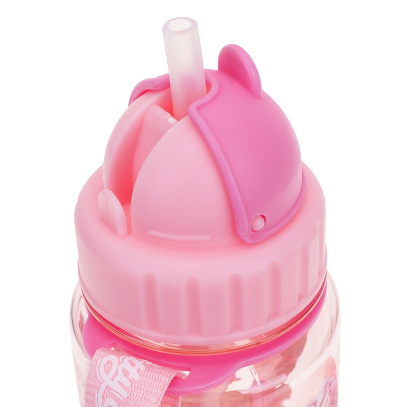 My Melody 350ml BPA Free Water Bottle With Straw & Neck Strap 膠水樽連飲管及頸繩