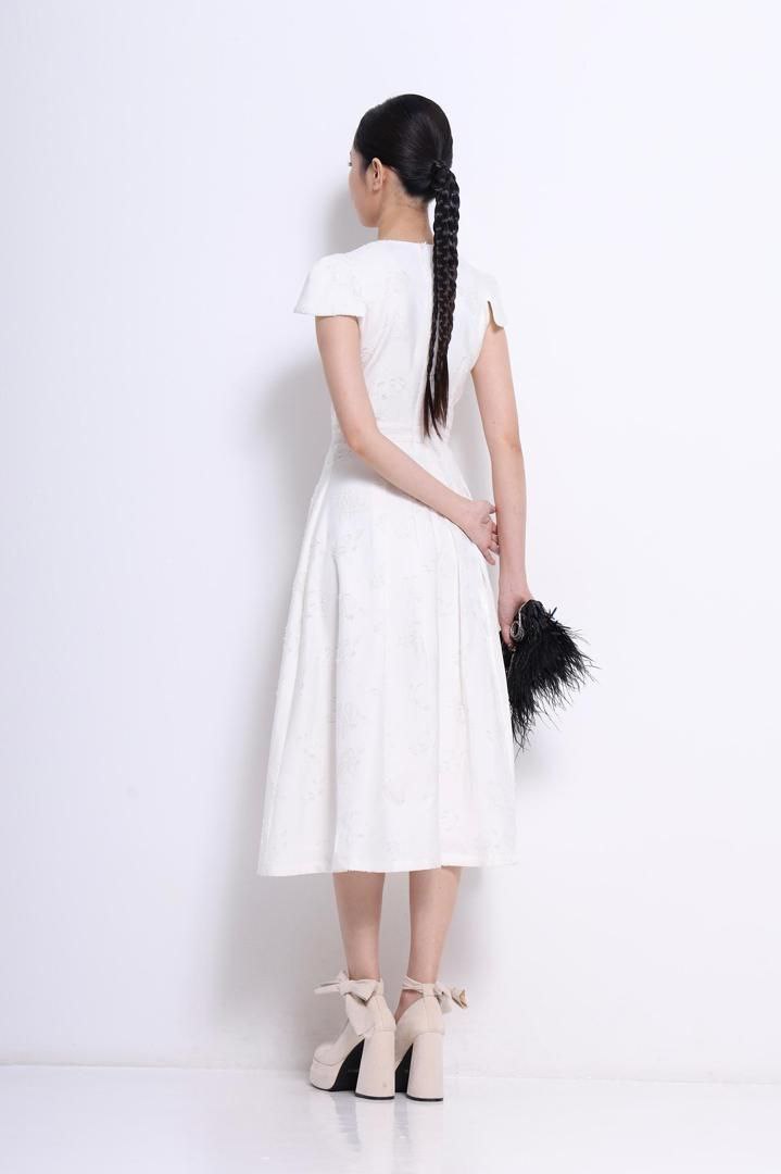 V领修身连身裙 2139