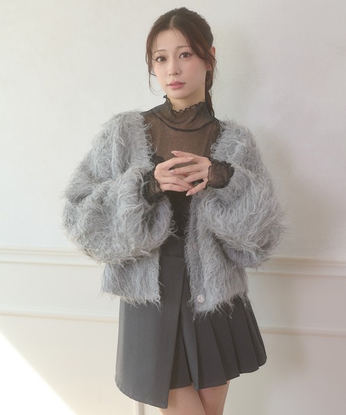 毛絨絨淨色外套