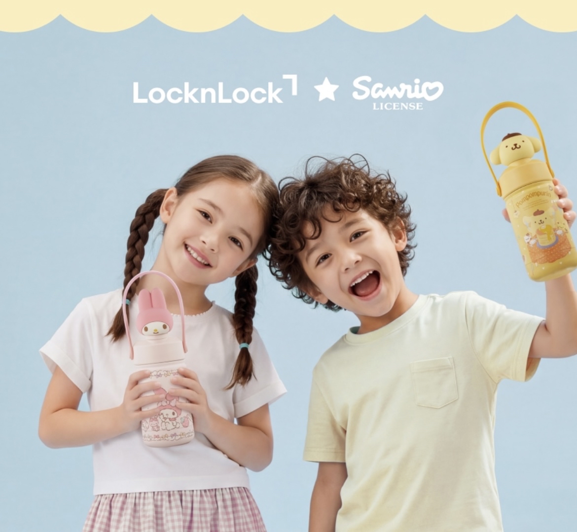 LocknLock x Sanrio 立體公仔雙飲保溫壺 390ml🩷🩵