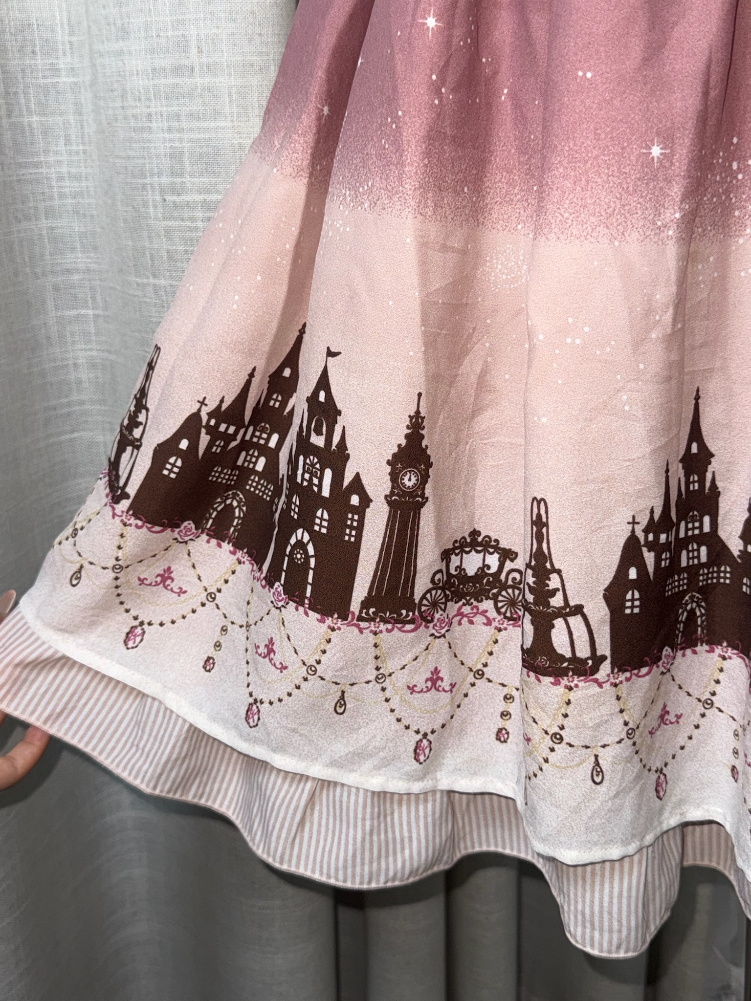 Fairytale Castle & Starry Sky Ombre Skirt