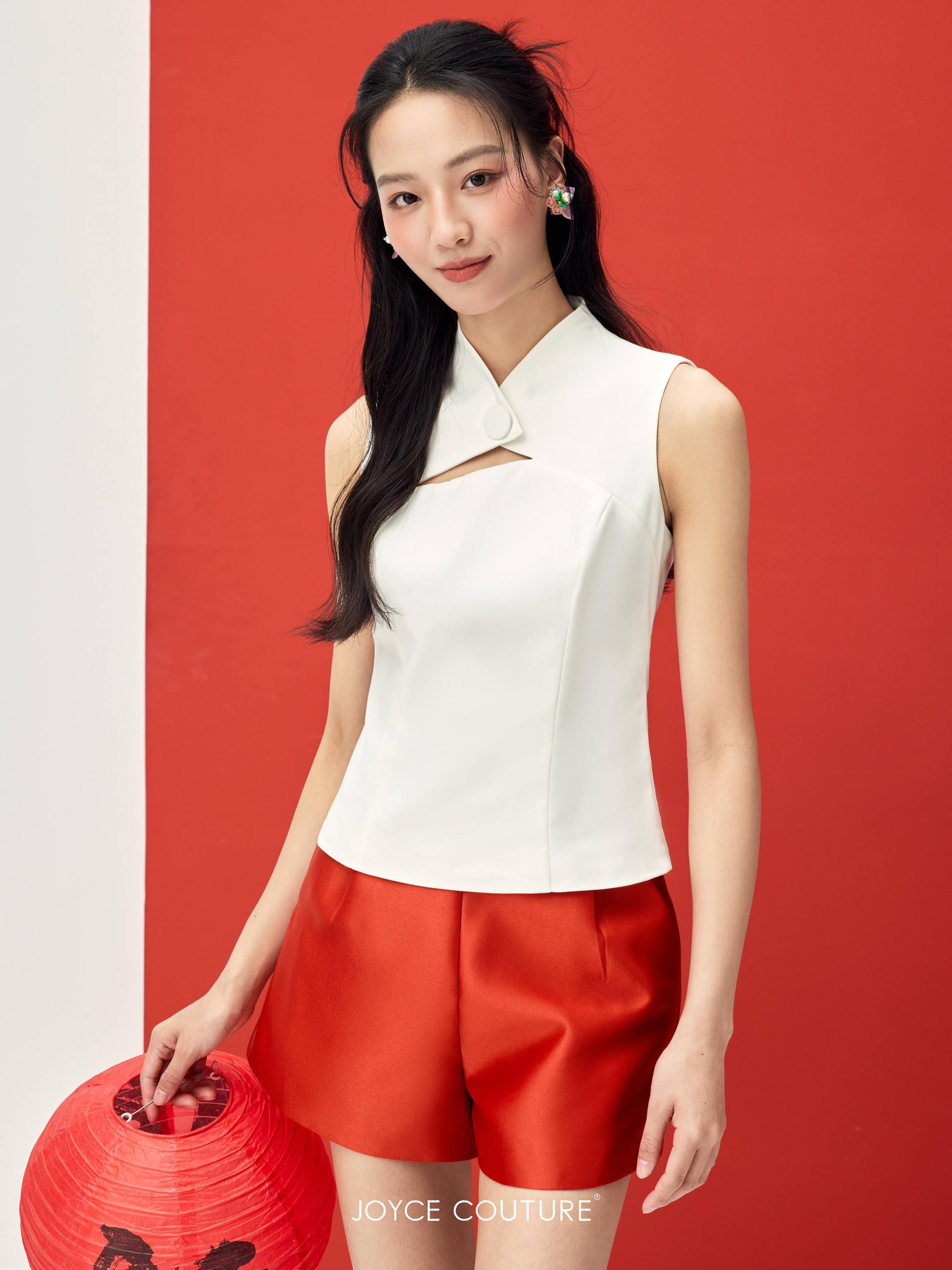 无袖前面露胸上衣 T0757