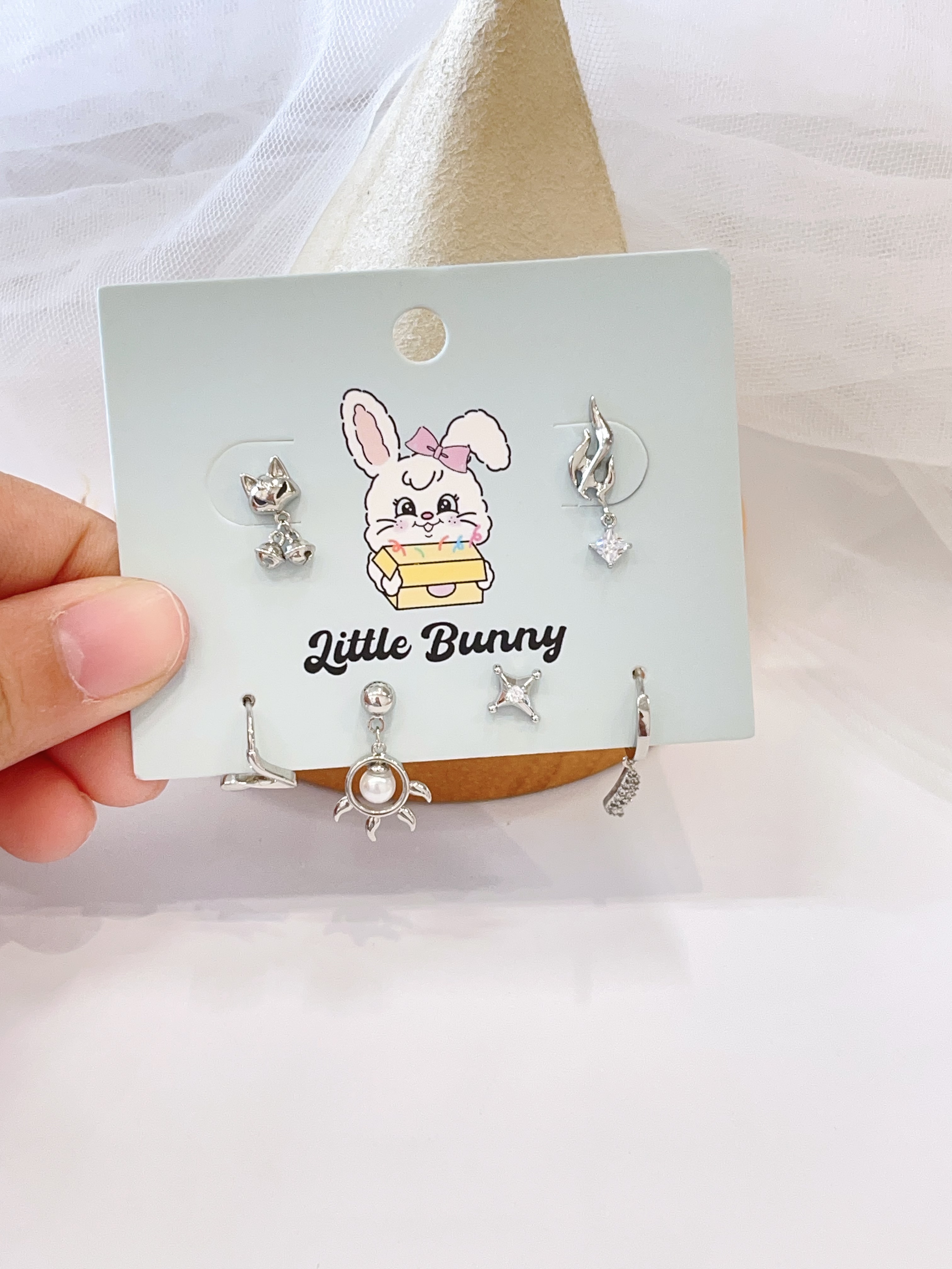 冷酷风小狐狸耳环套装