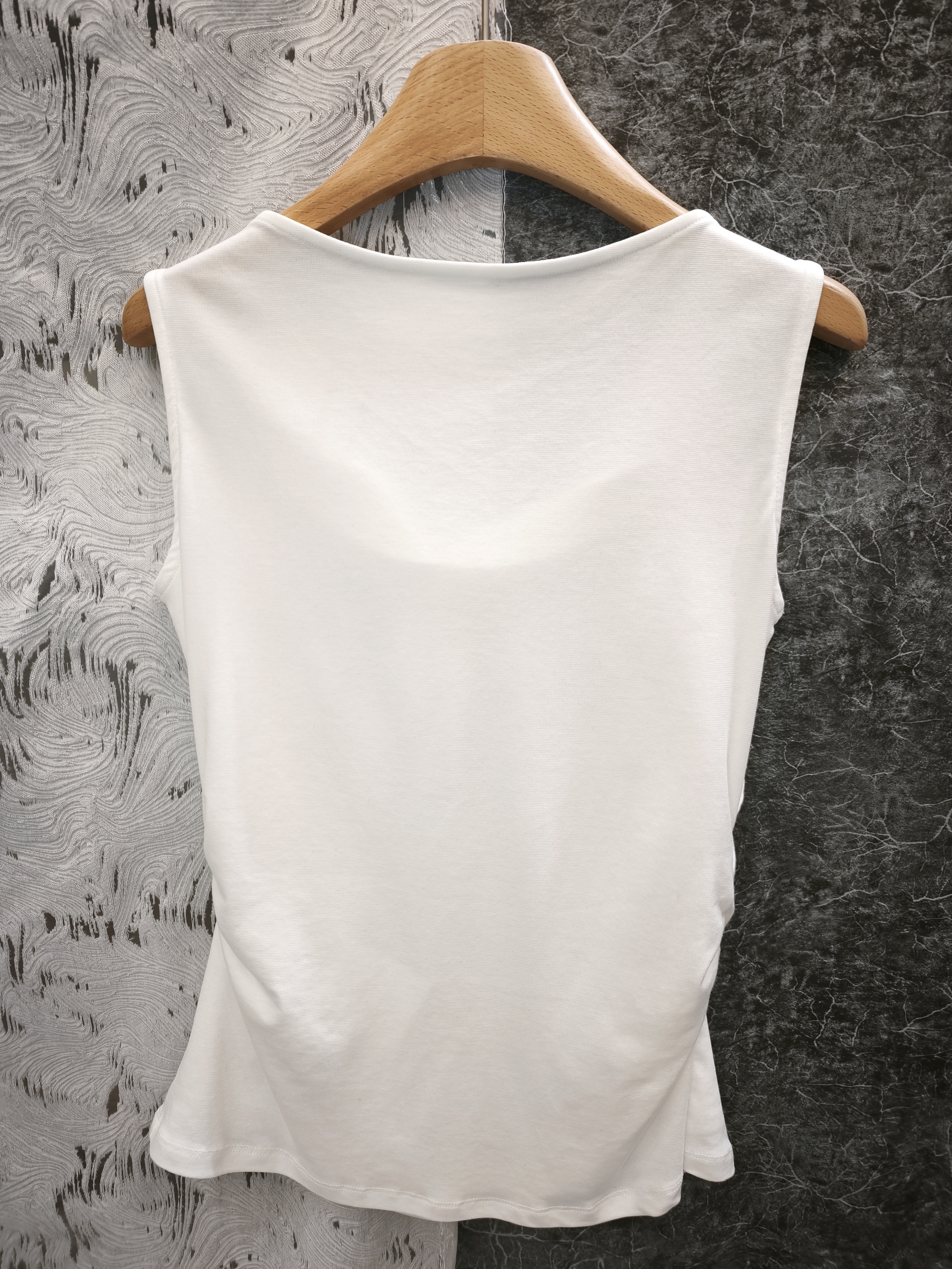 盪領假兩件背心