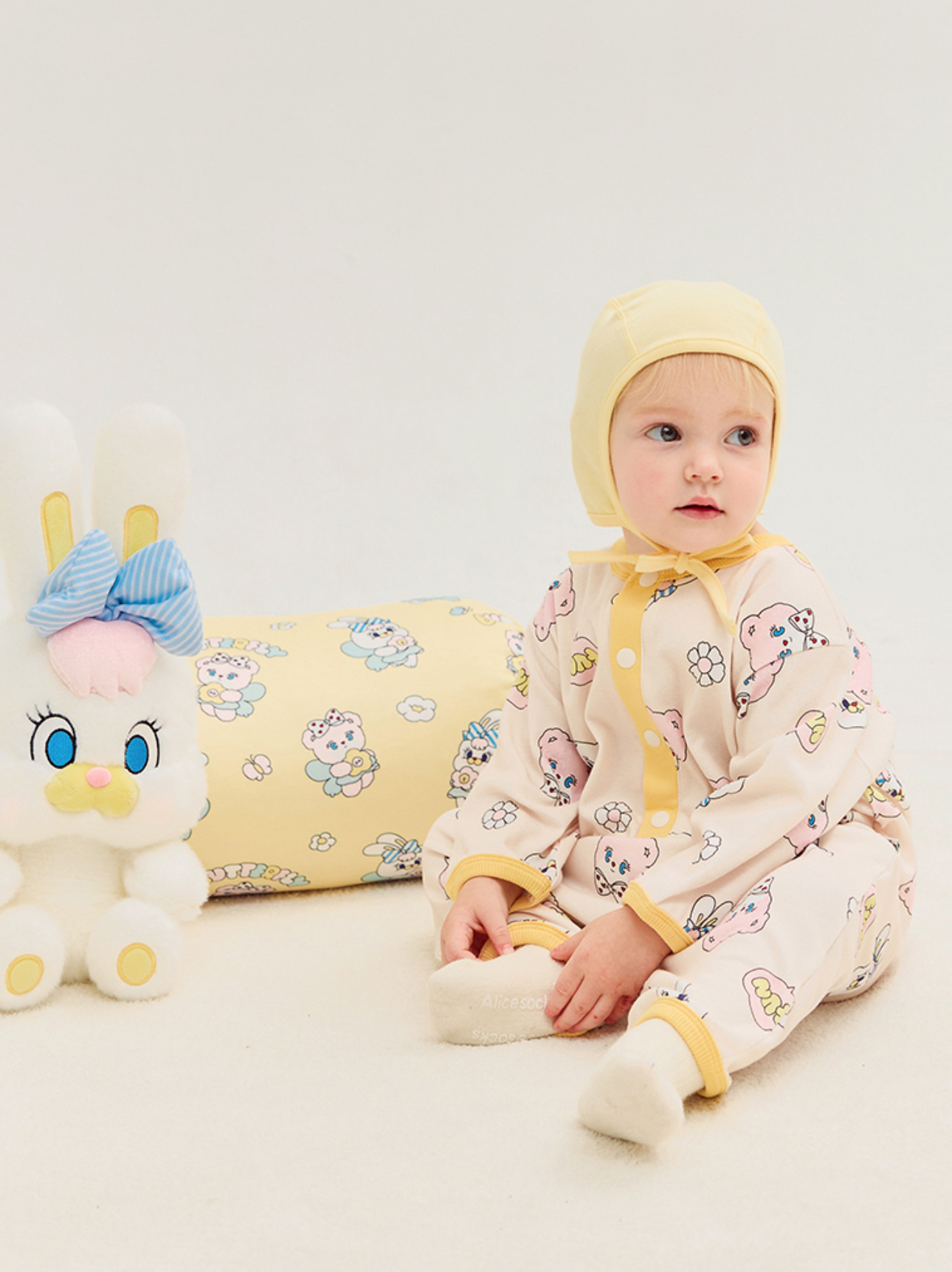 🌸預訂 韓國直送🌸🇰🇷Milk Baby x MOMOREI兩色人物印花寬鬆長袖連身服