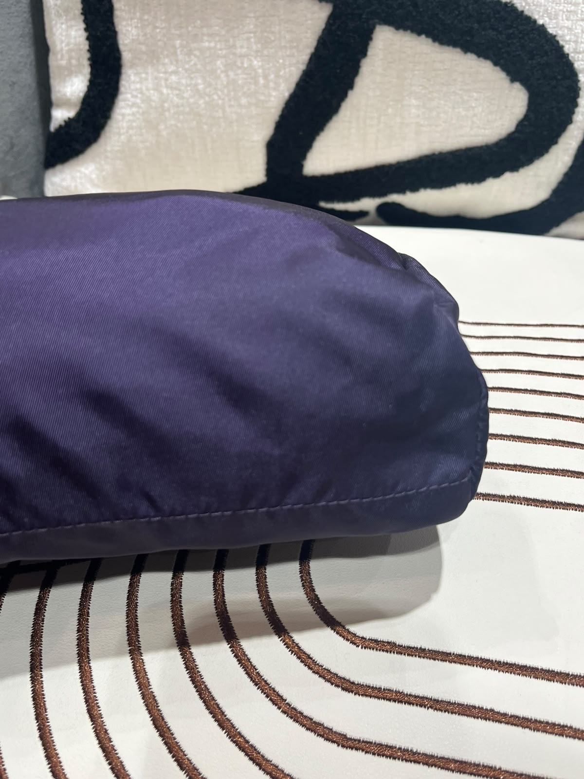 Prada Nylon Pouch Purple 100%Authentic, 99%New