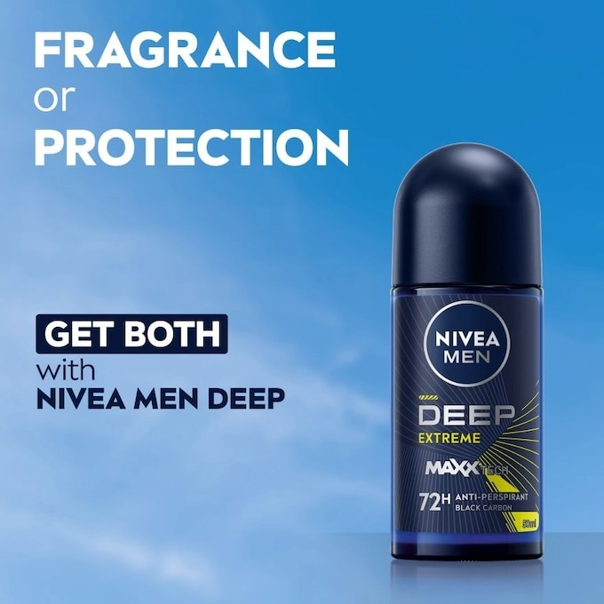 NIVEA FOR MEN DEEP Extreme Deodorant Roll On 50ml