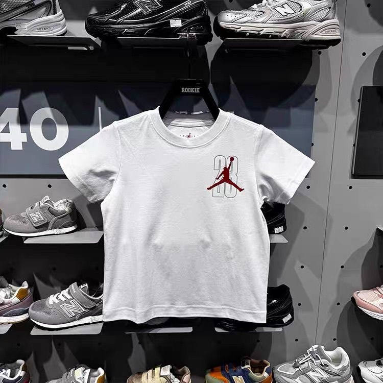 日系2色大小童logo tee 