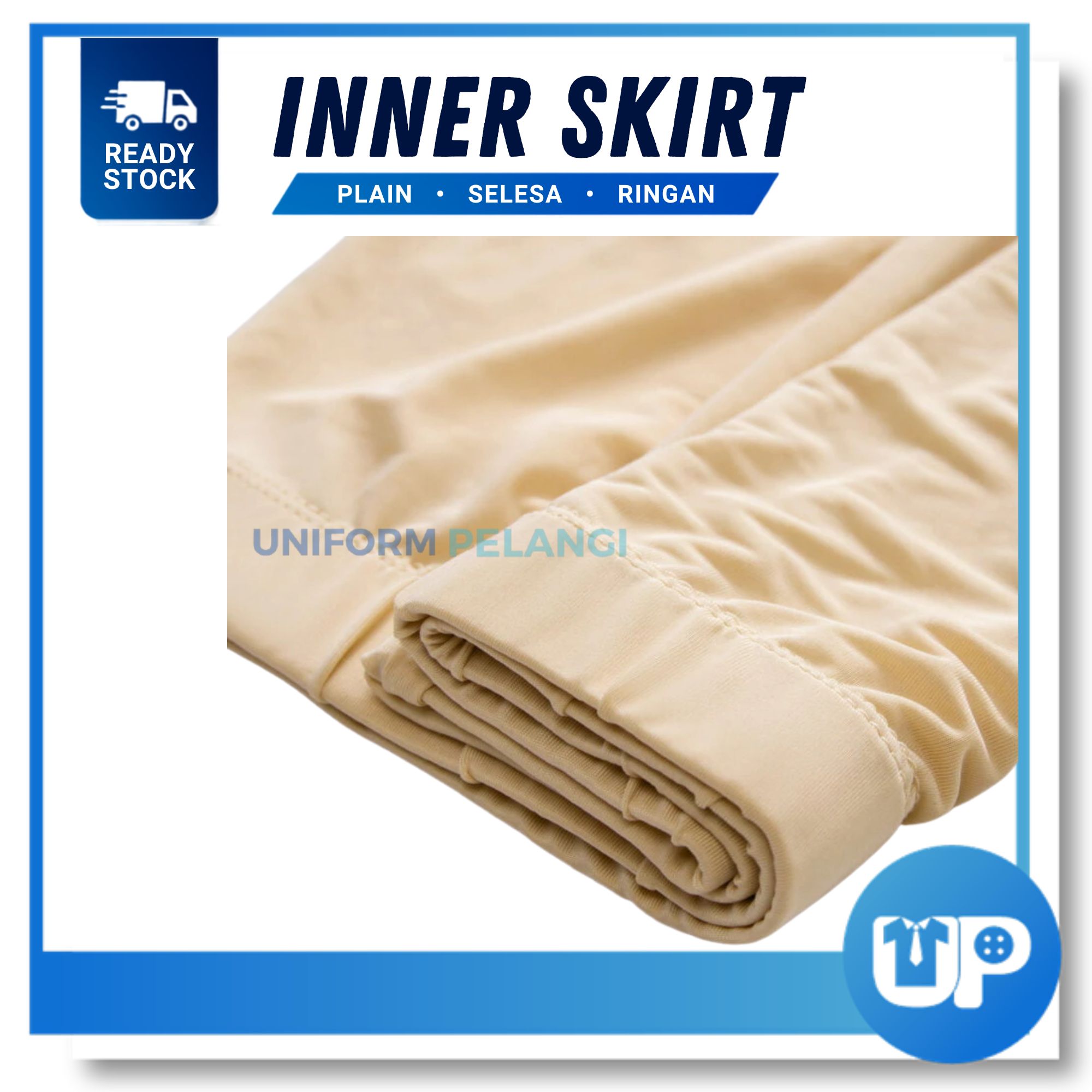 Inner Skirt Muslimah/Kain Dalam Free Size Long Skirt Perempuan