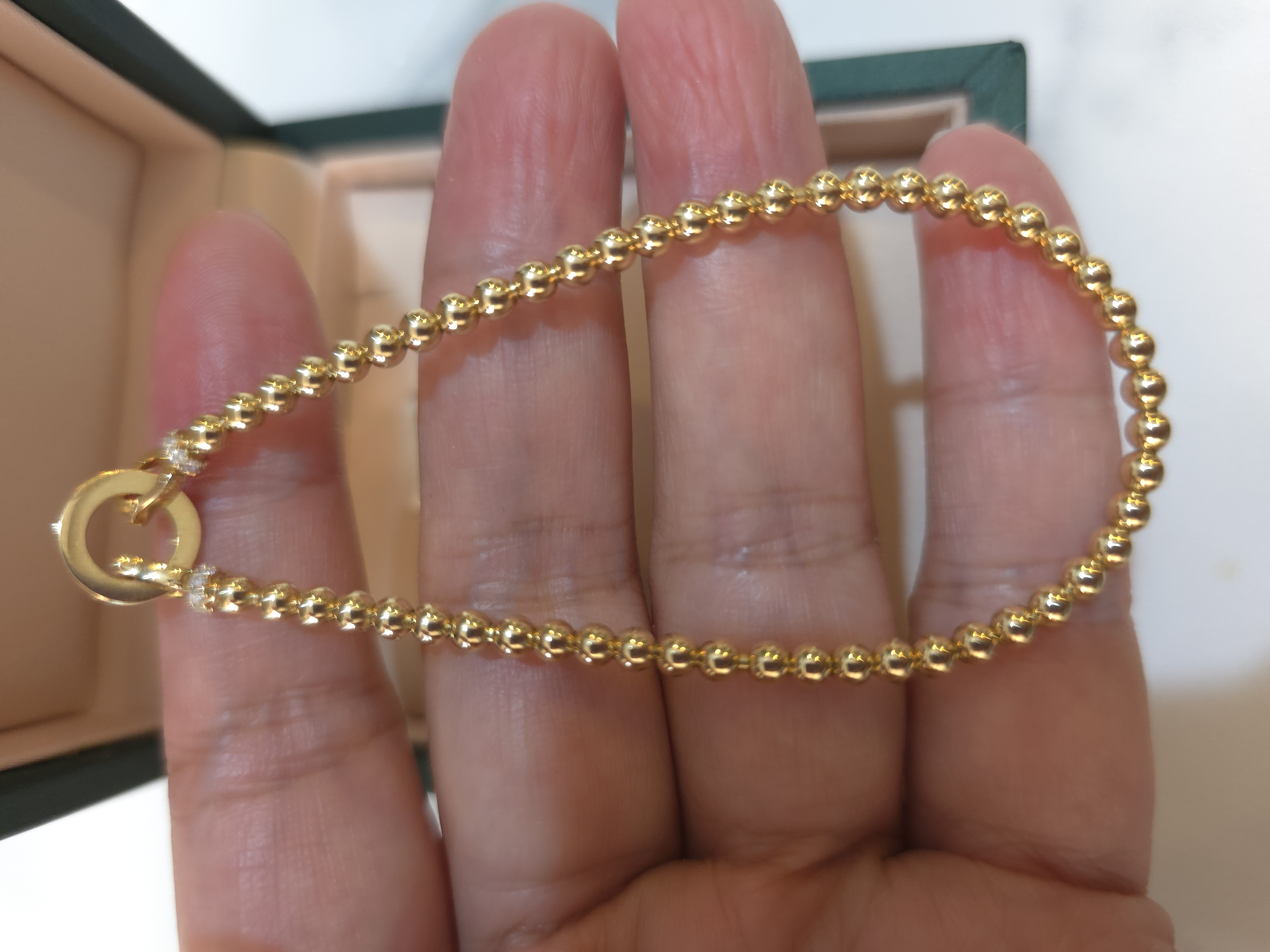 18K培育鑽石手鐲 d:0.419ct G:5g