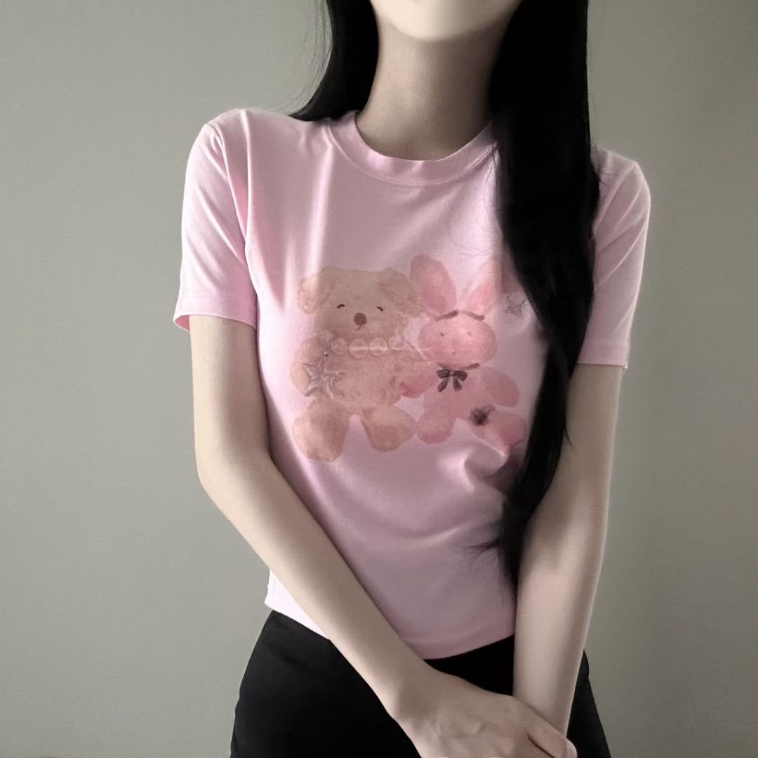 韓國兔仔熊仔短Tee