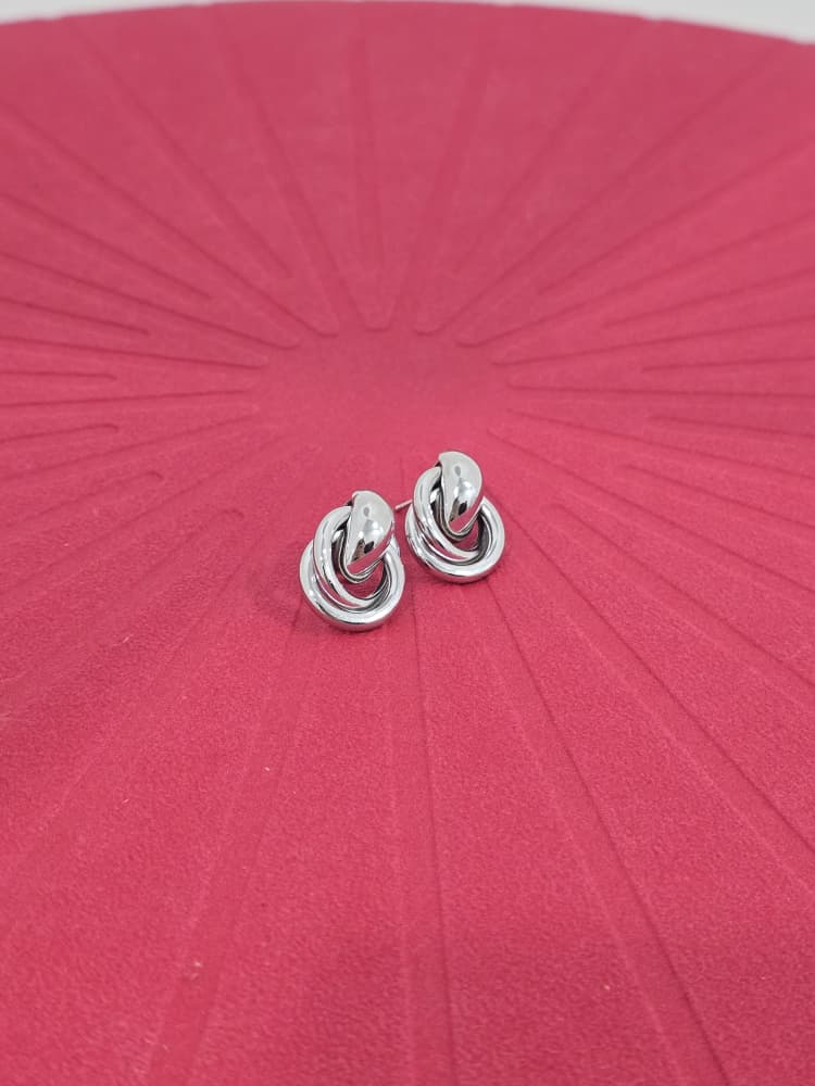 Interlocking Loop Stud Earrings