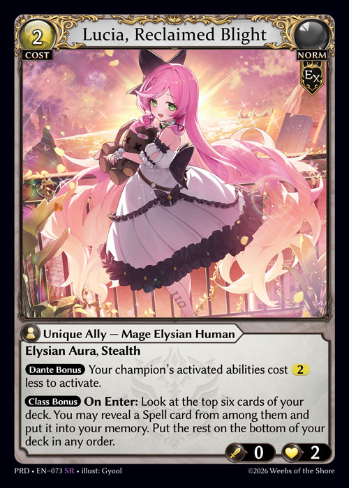 Lucia, Reclaimed Blight / PRD-073 (SR)