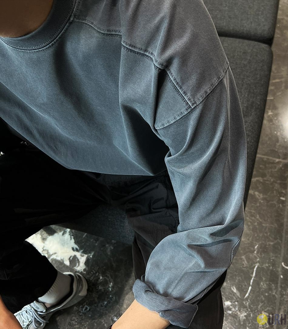 【100%保證韓國直送】Essential Supima Pigment 頂級蘇匹馬棉成衣染割線長袖Tee 👕 [5 color] RG165858
