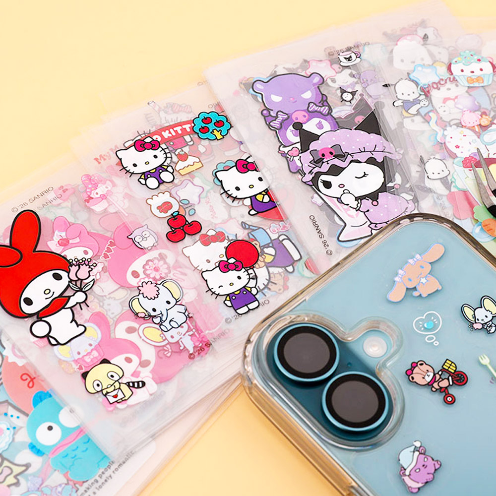 【預訂】韓國直送 Sanrio 60款透明貼紙大集合 