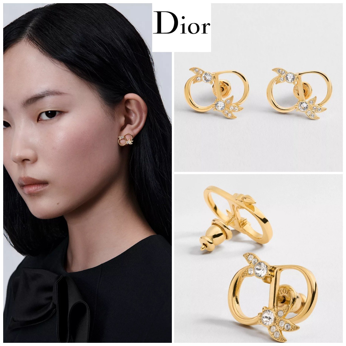 【原單】Dior CD Mini Lily Stud Earrings 鈴蘭花耳環 