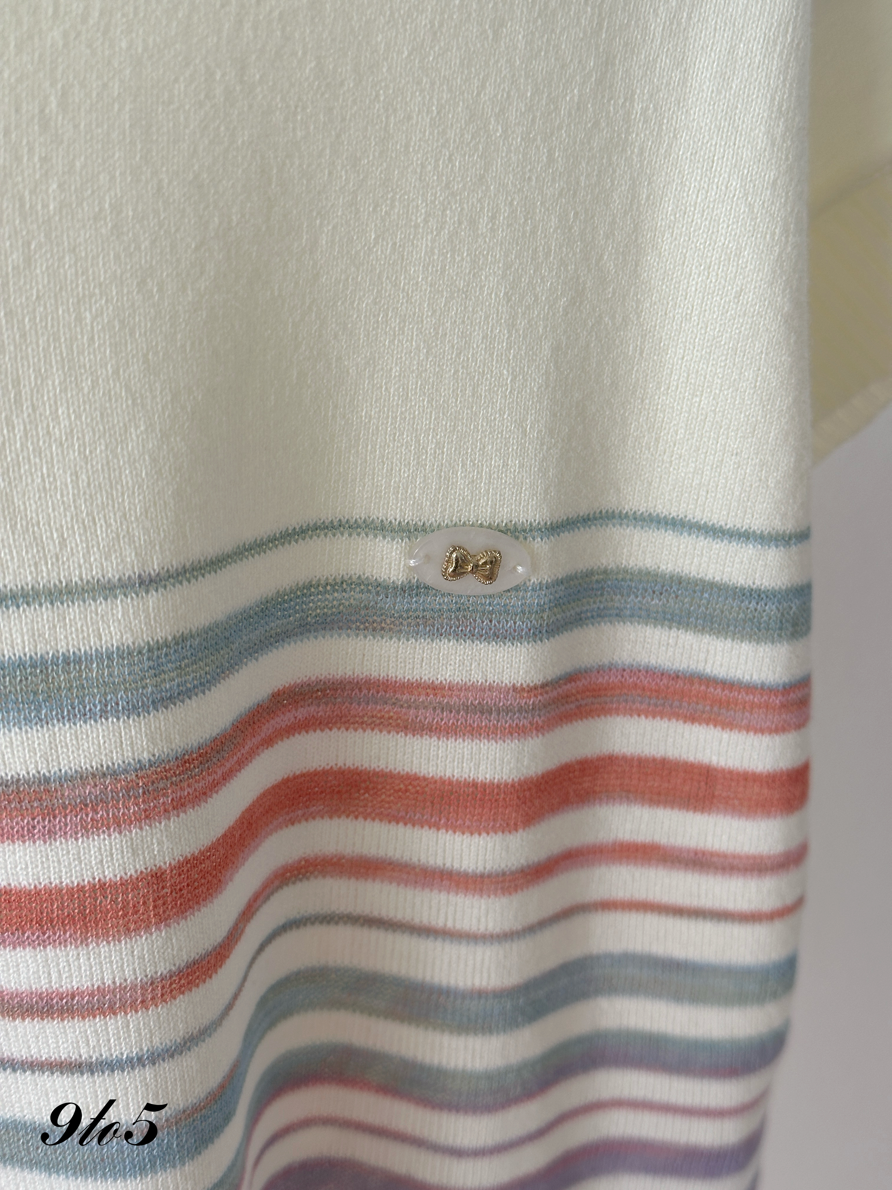 T4330 Contrast Stripe Knit Top - 4 Colors 